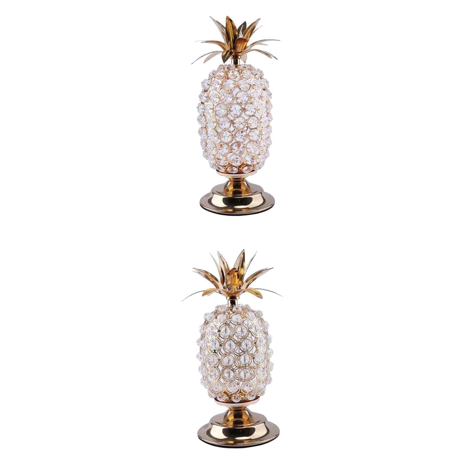 Homyl 2X Crystal Fruit Statue Figurine Ornaments - Elegant Home Decor for Bedroom, Living Room & Office - Perfect Gift for Housewarming & Wedding