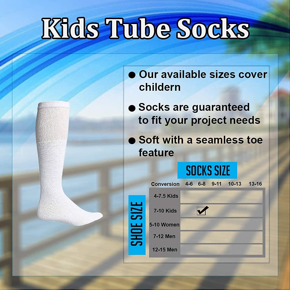60 Pairs Kids Socks Bulk Pack - Breathable Cotton Unisex Crew, Ankle & Tube Socks for Boys & Girls - Wholesale Children's Athletic Socks for School, Sports & Daily Wear