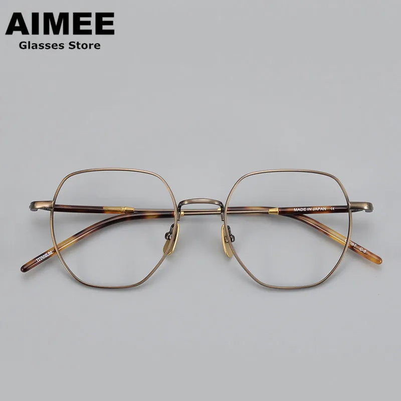Aimee Unisex Full Rim Oval Square Titanium Eyeglasses Frame 23339 - Lightweight Durable Glasses for Reading, Work & Fashion Accessories
