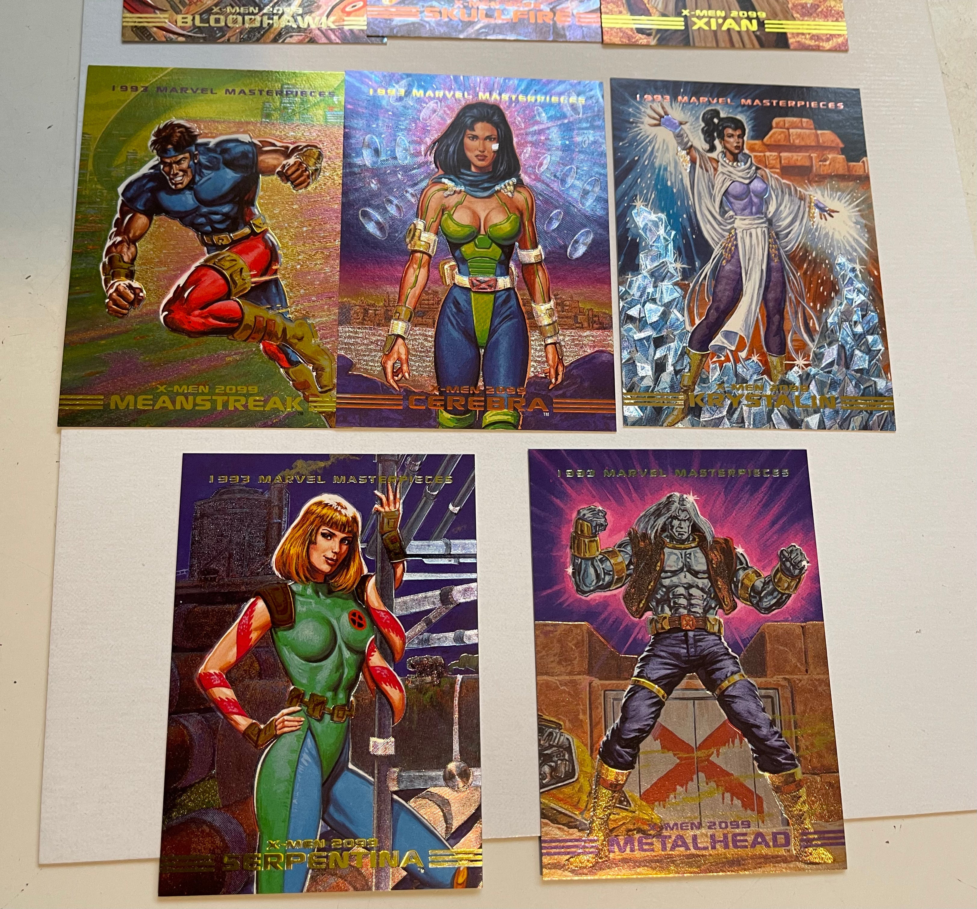 1993 Marvel Masterpieces Rare Foil Insert Cards Set - Collectible Trading Cards for Superhero Fans & Comic Enthusiasts - Perfect for Display, Trading, and Investment