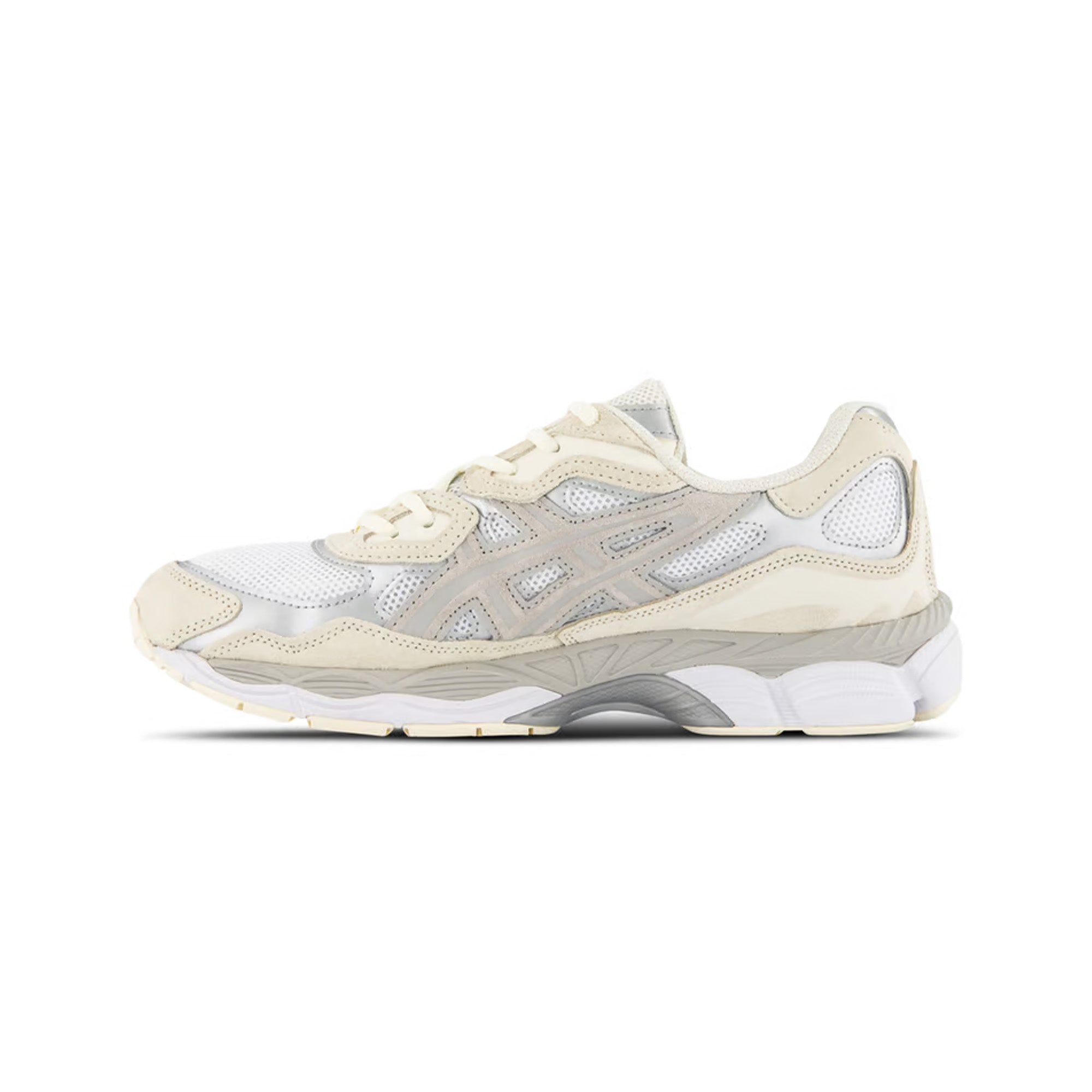 ASICS Gel NYC Running Shoes for Men & Women - White Oyster Grey (2023) | Lightweight Cushioned Sneakers for Jogging, Gym Workouts & Everyday Wear