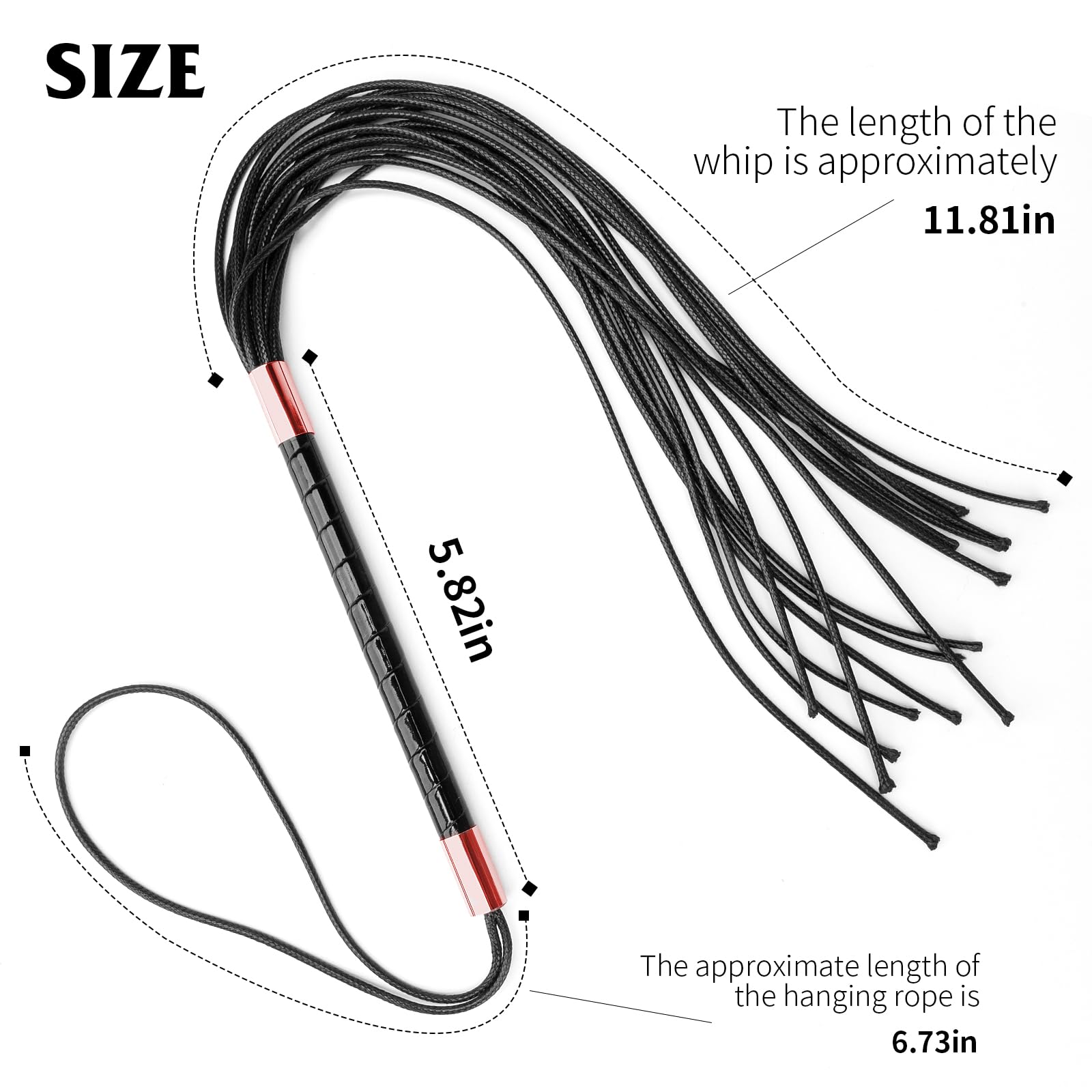 Adult Sex Whip for Role Play - Smooth Handle Fantasy Toy for Couples & BDSM
