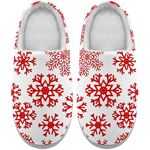 Snowflakes Red White