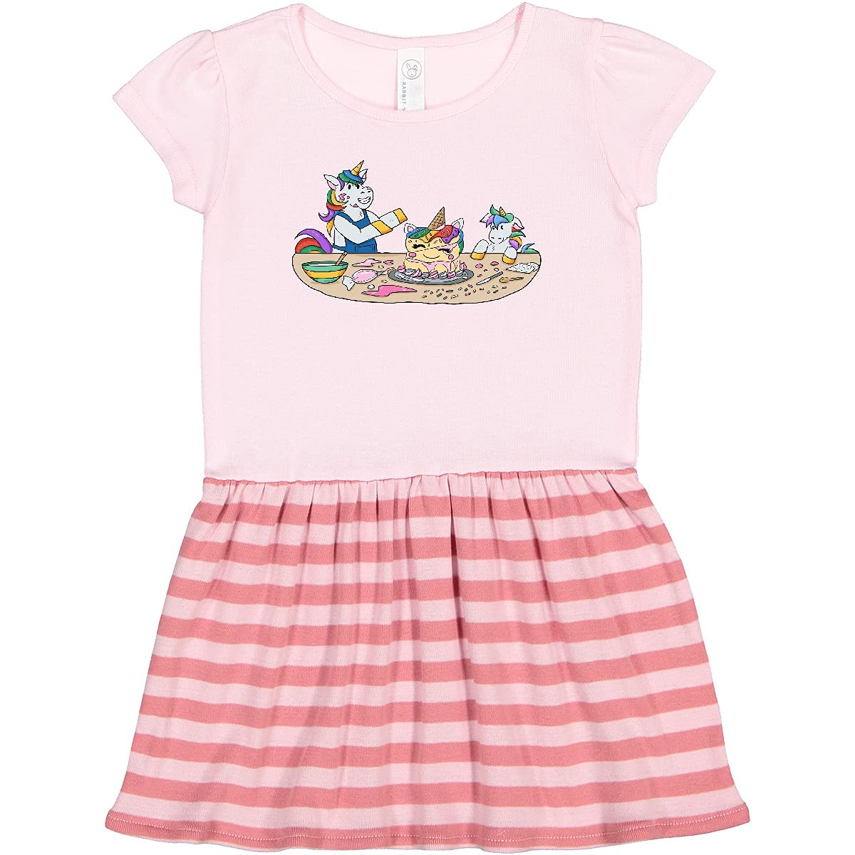 Inktastic Baking Fail Unicorn Toddler Dress - Cute Unicorn Print Girls Dress for Birthday, Party & Playtime