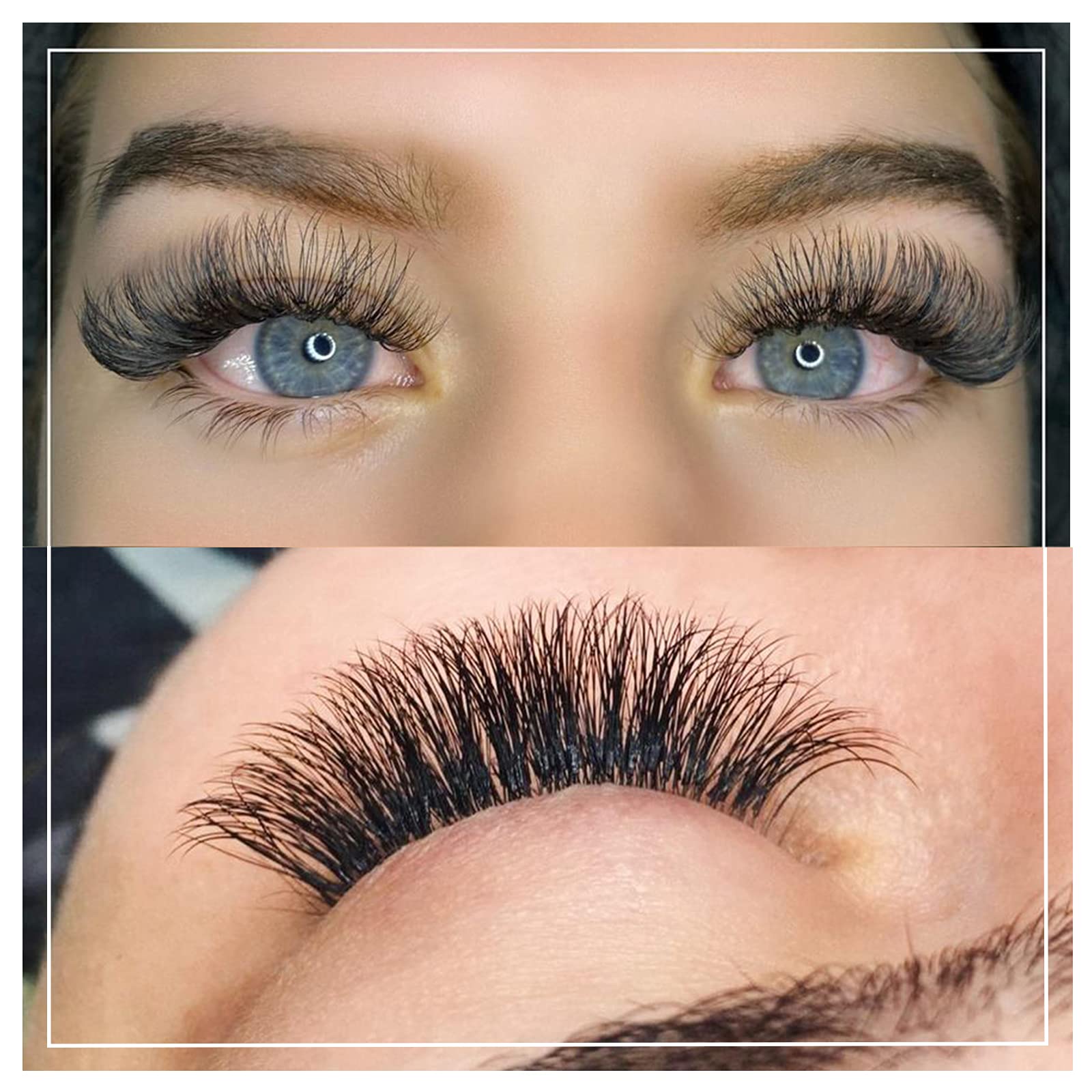 QUEWEL 0.07mm D Curl Volume Lash Extensions - 12mm Mink Black False Eyelashes for Rapid Blooming & Easy Fanning | Perfect for Bridal, Party & Special Occasion Makeup