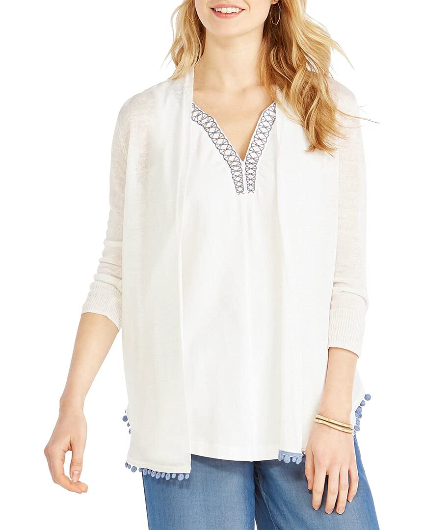 NIC+ZOE Women's Pom Cardigan - Soft Knit Sweater for Fall & Winter | Cozy Office Wear & Casual Outfits
