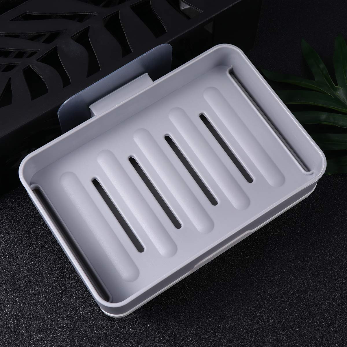 Strawberry Adhesive Soap Dish - No Punching Soap Holder for Bathroom & Kitchen - Body Wash Container, Sponge Tray, Scrubber Organizer - Perfect for Shower, Sink, and Countertop Organization
