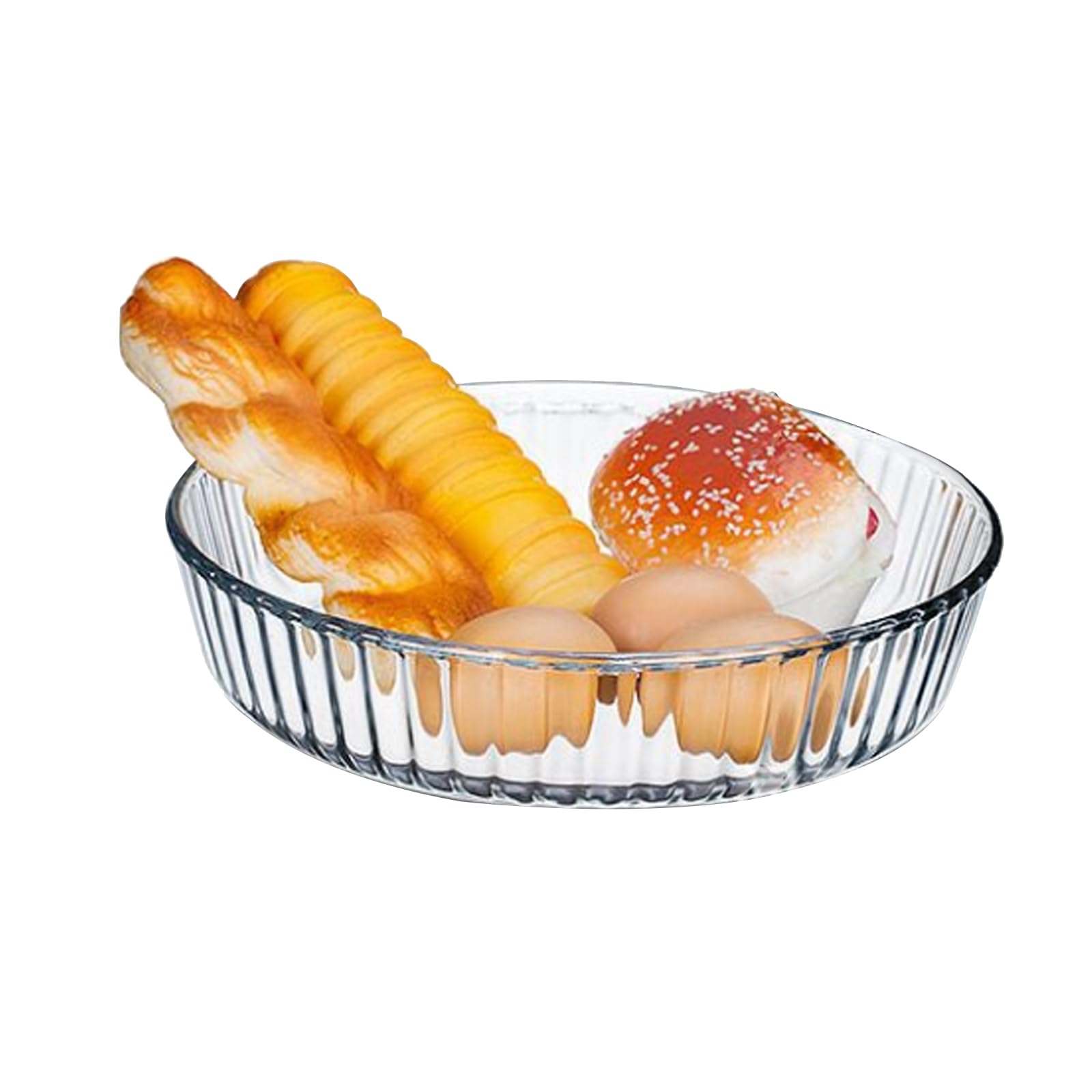 10 Inch Clear Glass Deep Pie Dish - Durable Oven Safe Baking Pan for Pies, Quiche, Casseroles & Desserts - Perfect for Thanksgiving, Christmas & Family Gatherings