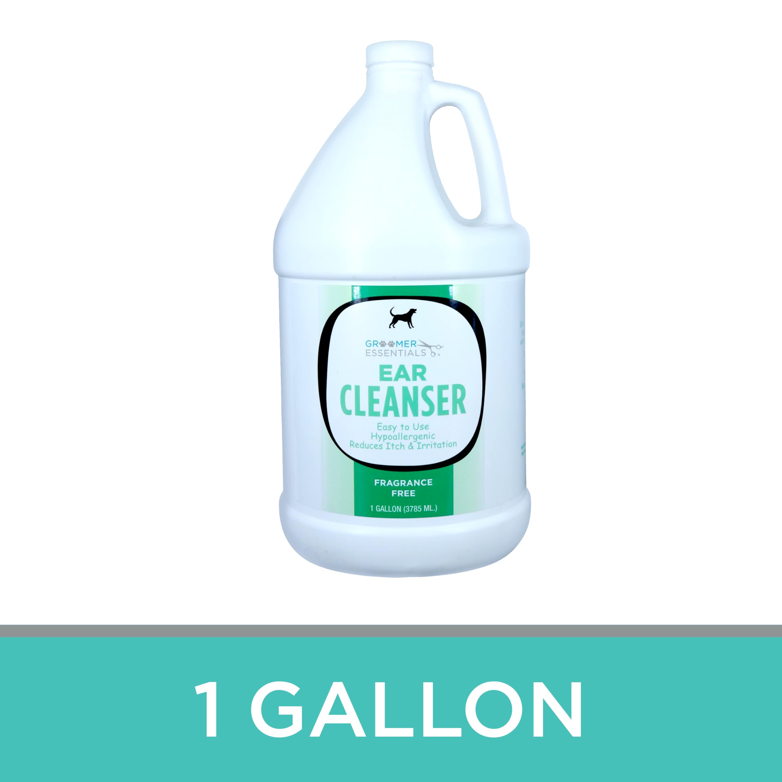 Ear Cleanser for Dogs & Cats - 1 Gallon Veterinary-Grade Ear Cleaning Solution | Safe & Gentle for Pet Ear Hygiene, Infections & Wax Removal