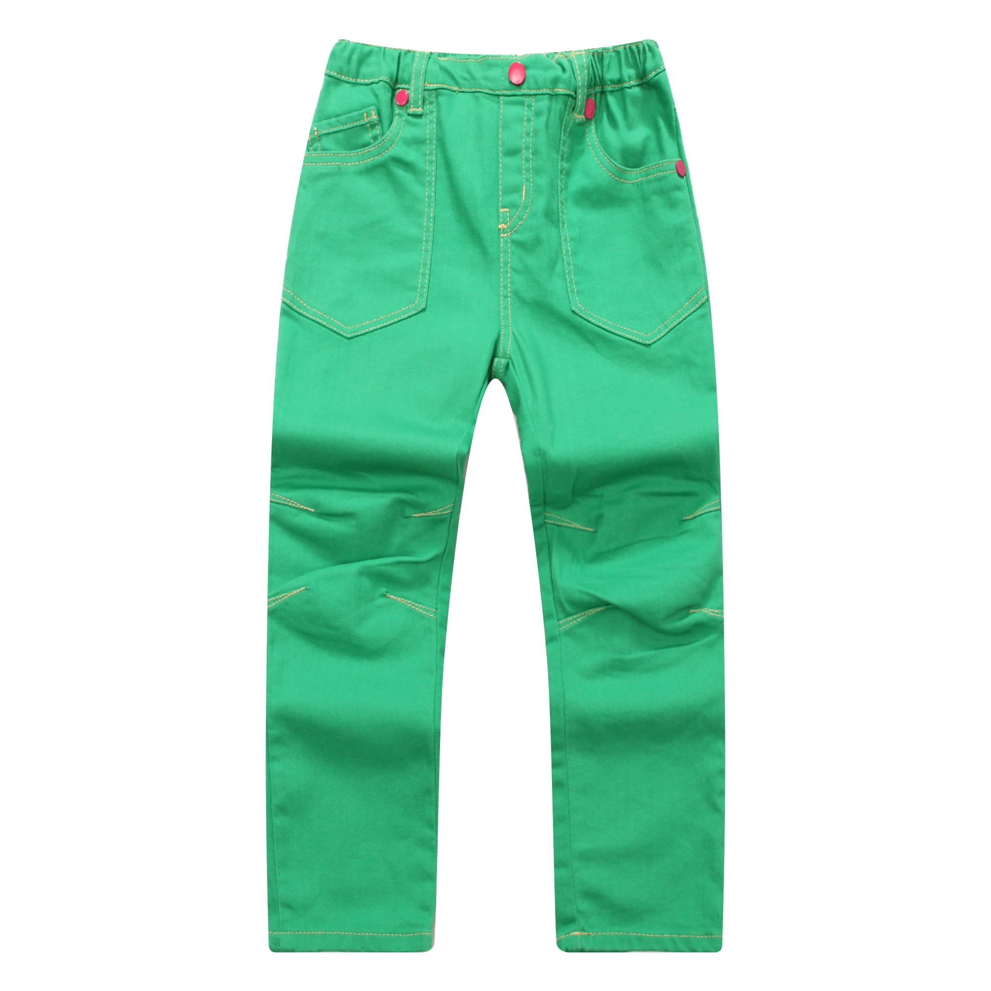 Richie House Girls' Candy Color Pants RH1220 - Soft & Comfortable Stretchable Casual Pants for Toddler Girls, Perfect for Playdates, School & Everyday Wear