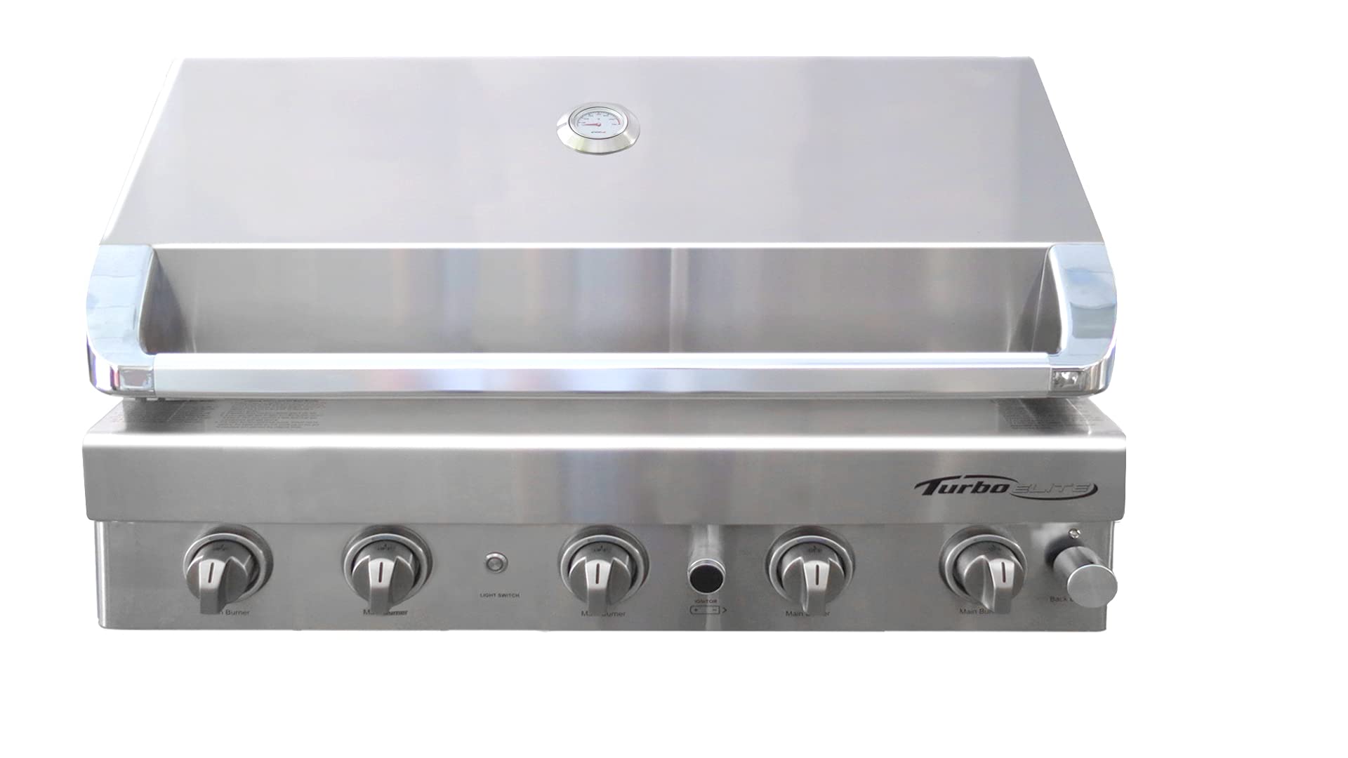 Barbeques Galore Turbo Elite 38-inch 5-Burner Built-in Natural Gas Grill - BTE3821NG | Outdoor Cooking, Backyard BBQ, Patio Entertaining