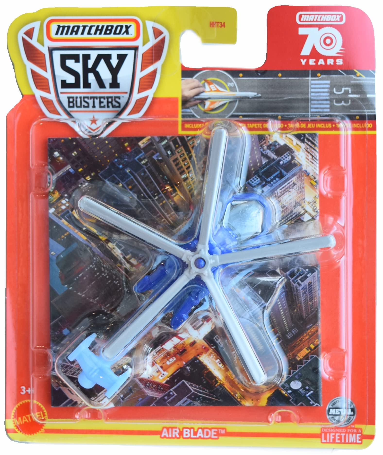 Matchbox Sky Busters Air Blade 70 Years Die-Cast Toy Plane - Collectible Aviation Model for Kids & Adults - Perfect for Play, Display & Gifts