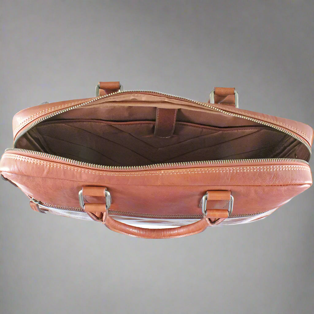 Premium MET Leather Briefcase Messenger Bag for Business & Travel - Stylish Laptop Bag for Men & Women (Fits 15.6