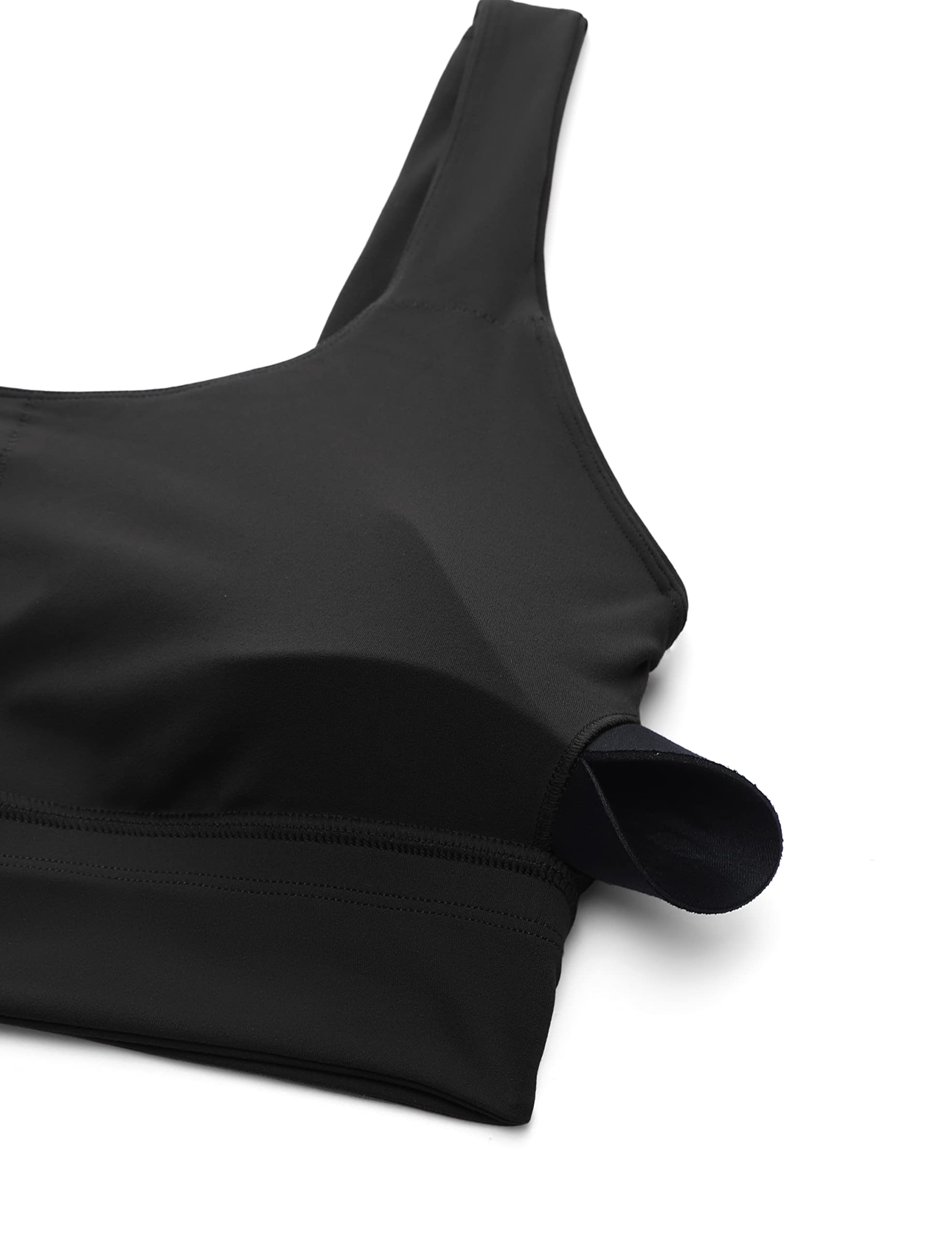 CRZ YOGA Butterluxe Women's U-Back Sports Bra - Scoop Neck Padded Low-Impact Yoga Top with Built-in Pads | Workout, Lounge & Everyday Wear for Comfort & Support