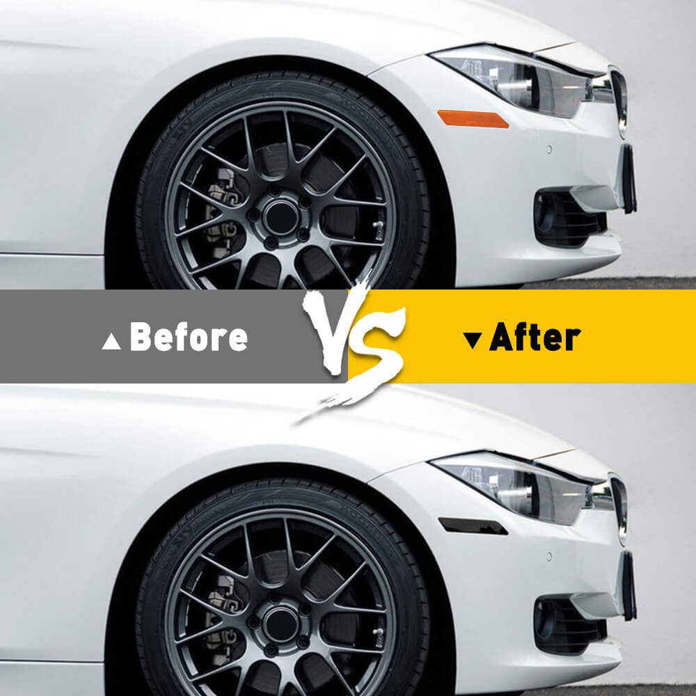 Smoked Front Bumper Side Marker Reflector for BMW 3 Series 5 Series X3 X5 - Replacement Reflector Light Without Bulbs - Enhance Night Visibility & Safety