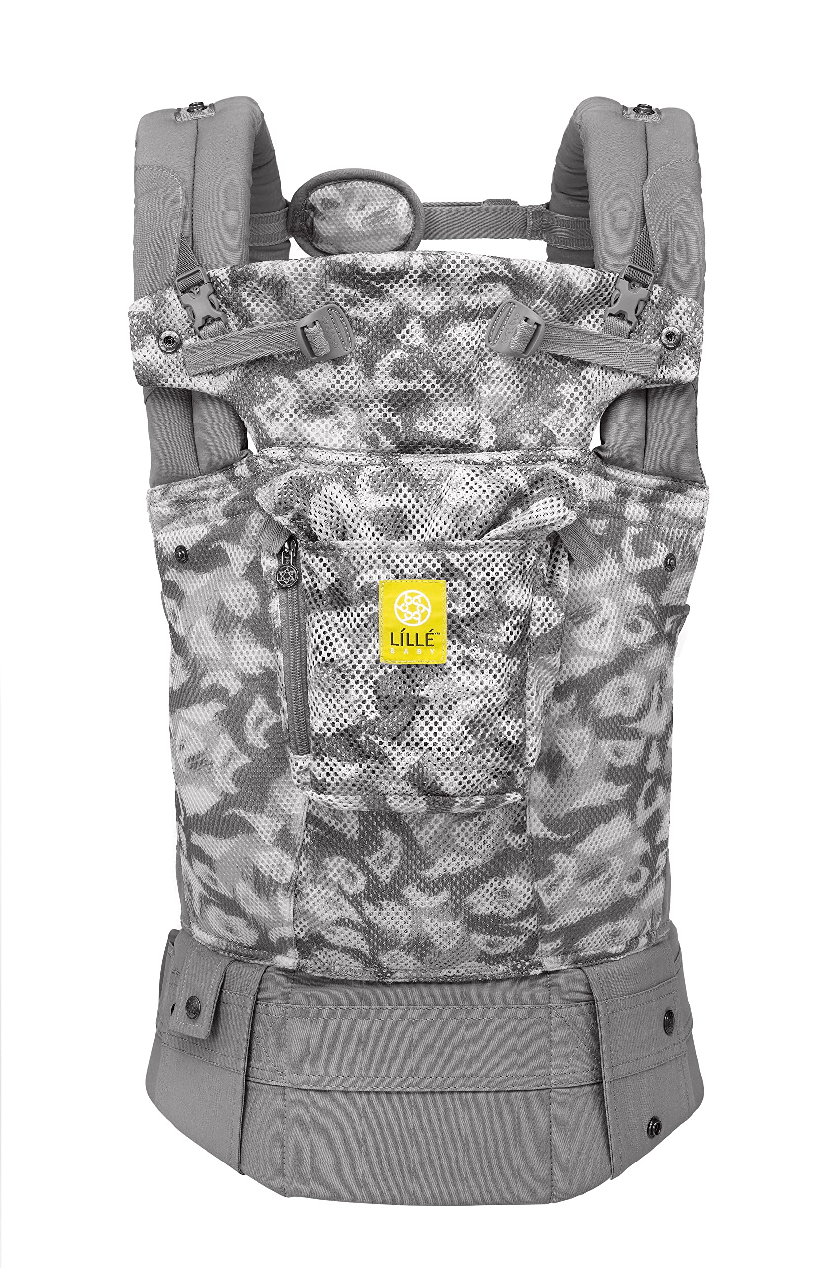 LÍLLÉbaby Complete Airflow 6-in-1 Ergonomic Baby Carrier - Adjustable Newborn to Toddler Carrier (7-45 lbs) with Lumbar Support | Frosted Leopard Print | Hands-Free Baby Wearing for Hiking, Shopping & Parenting