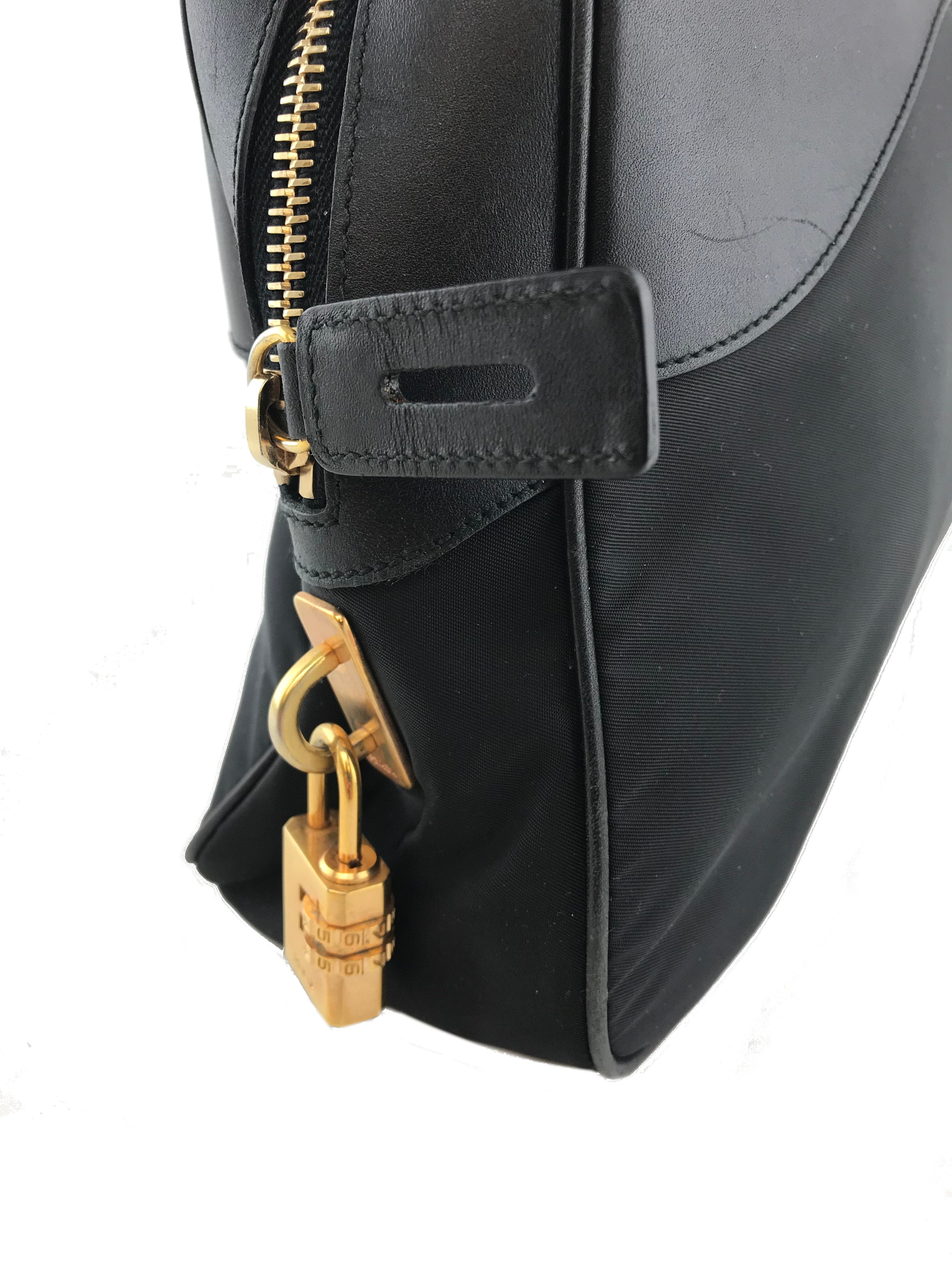 Prada Tessuto Nylon and Leather Satchel Bag for Women | Luxury Designer Handbag | Perfect for Work, Travel & Everyday Use