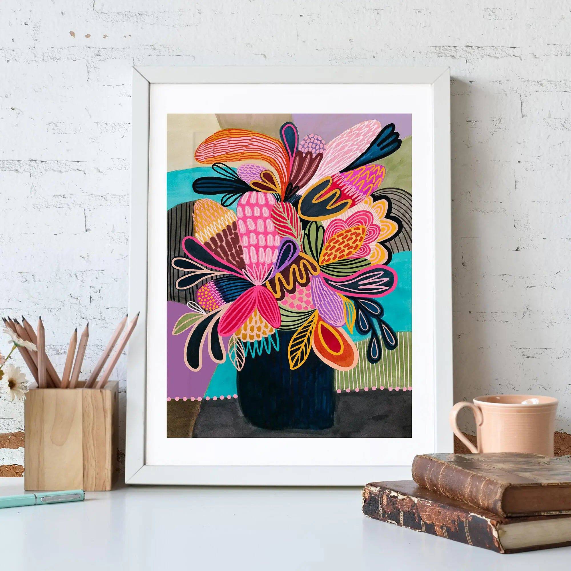 Vibrant Colour Pop Modern Wall Art Print - Contemporary Home Decor for Living Room, Bedroom & Office