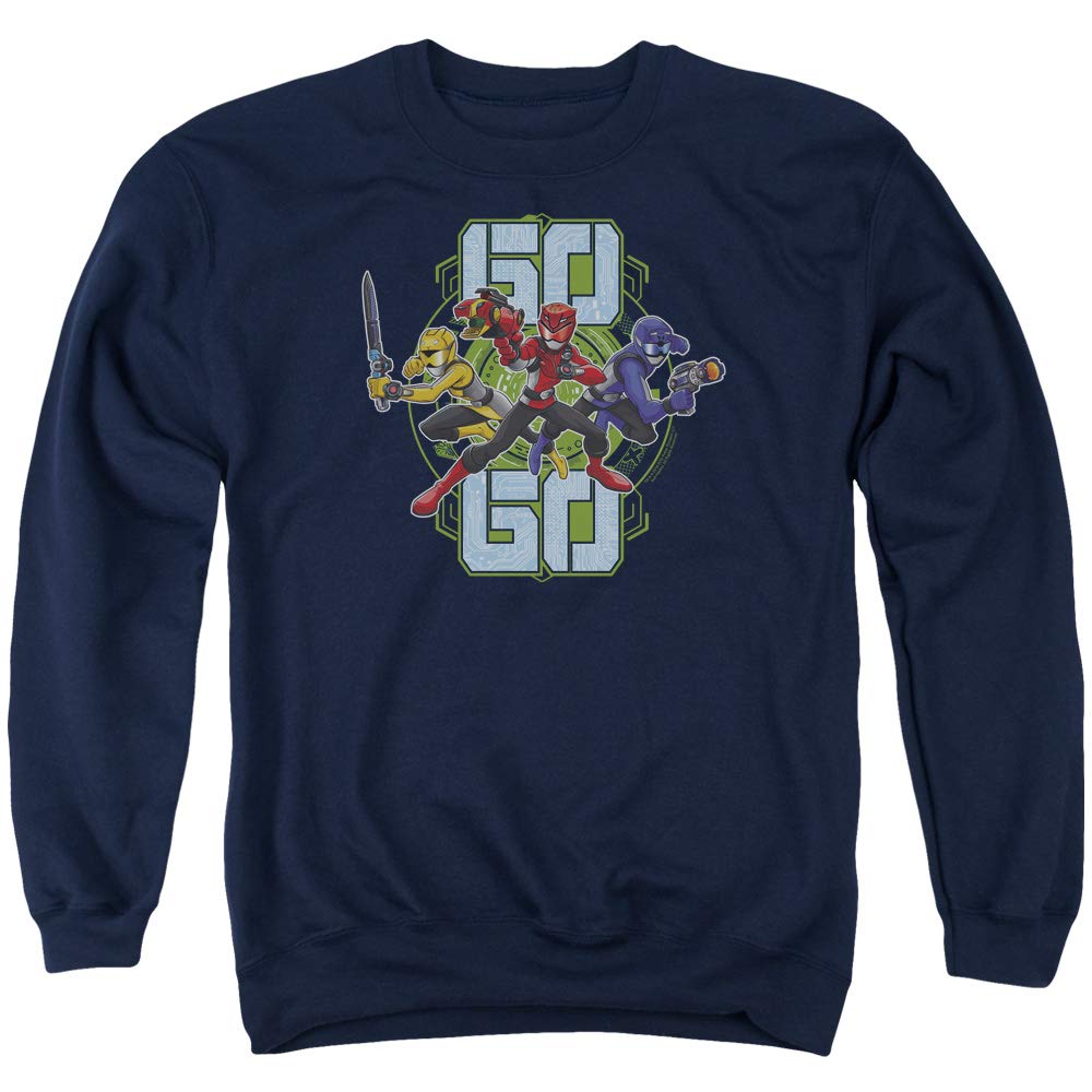 Power Rangers Go Go Unisex Adult Crewneck Sweatshirt - Comfortable Cotton Pullover for Men & Women - Casual Wear, Cosplay & Fan Merchandise