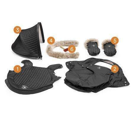 Stokke Xplory X Winter Kit - Black Stroller Accessory for Cold Weather | Baby Stroller Cover & Footmuff for Newborn to Toddler | Perfect for Snowy Days and Winter Walks