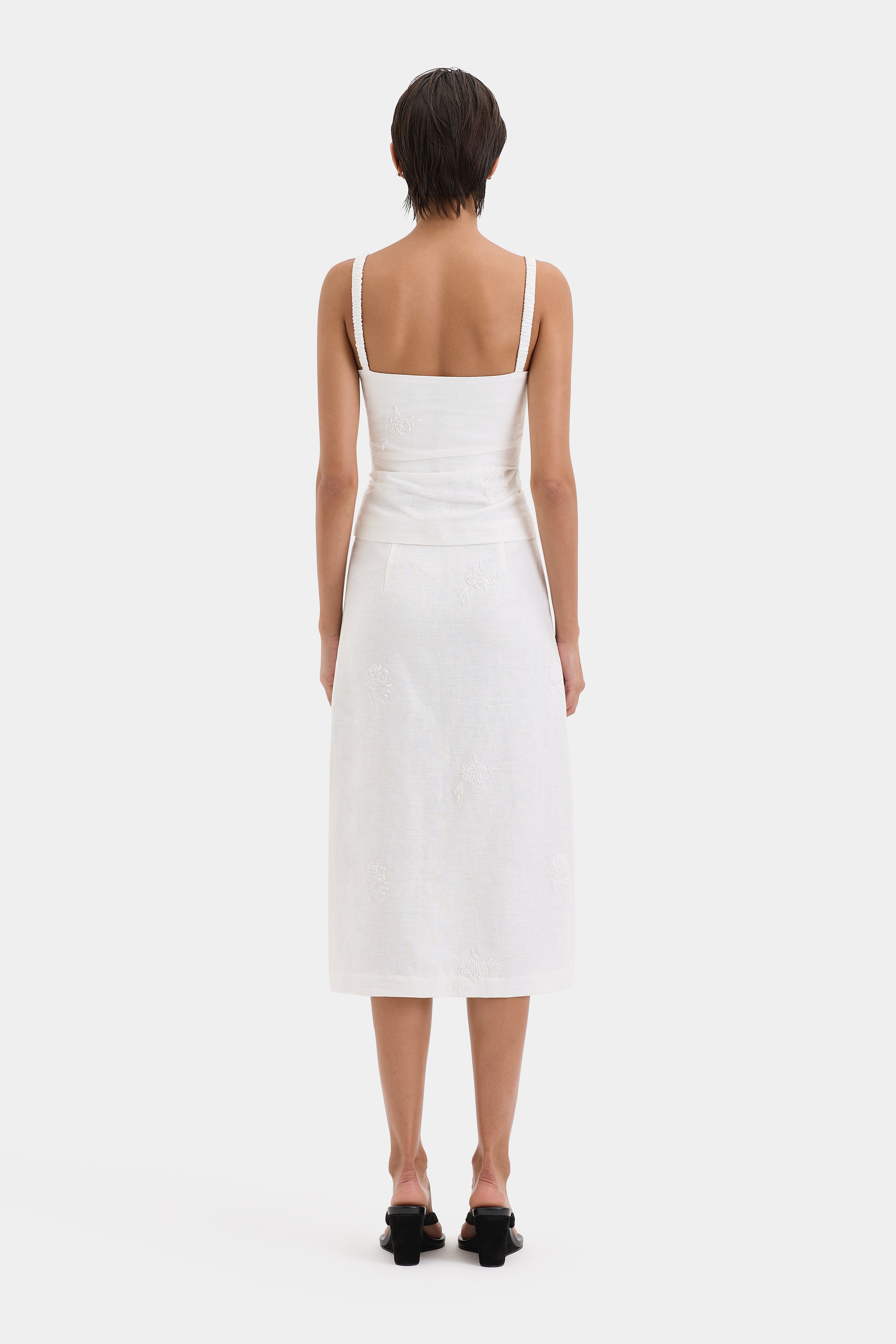Alessandra Women's Midi Skirt - Flowy A-Line Summer Skirt with Pockets | Perfect for Office, Date Night & Casual Outings