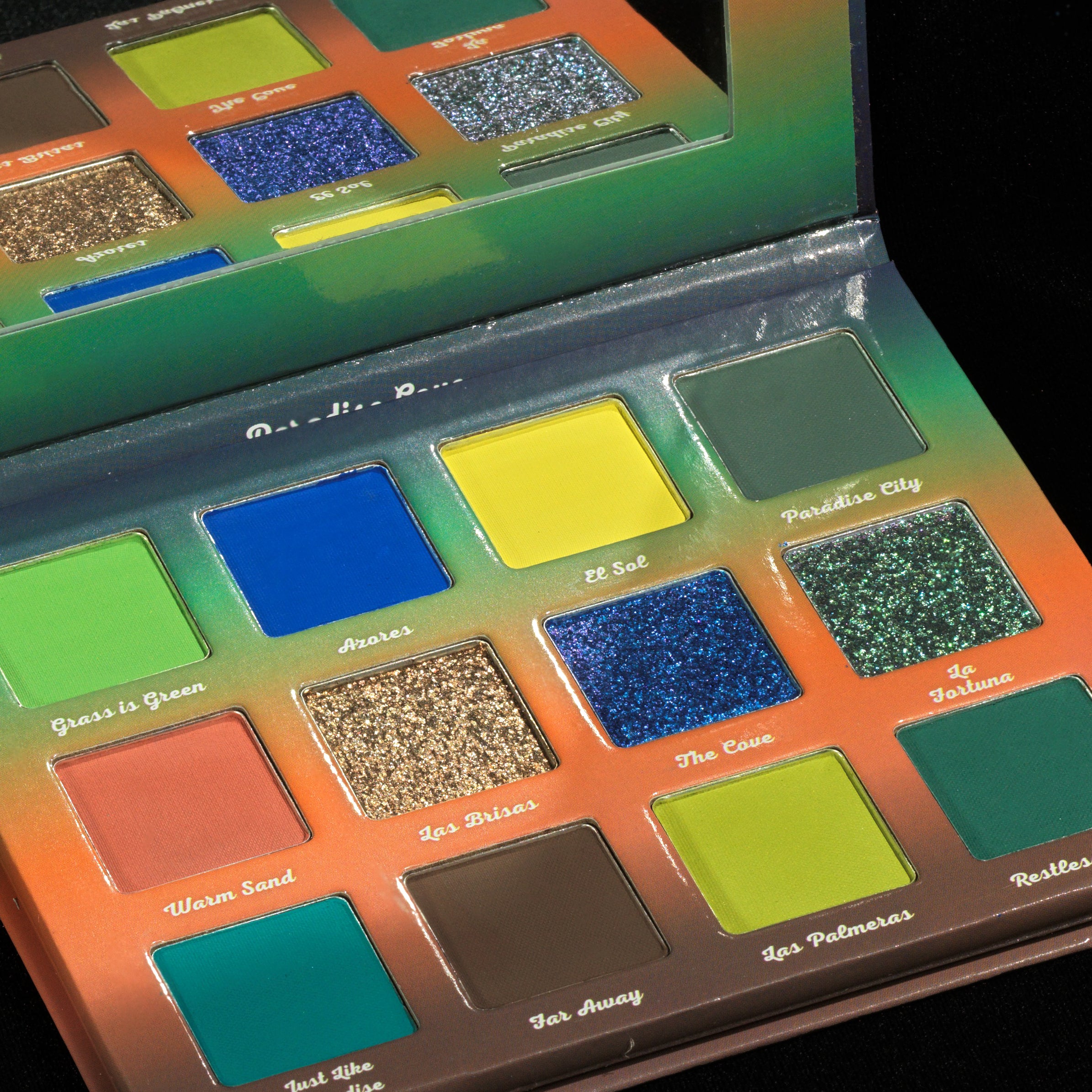 Paradise Cove Eyeshadow Palette - 18 Highly Pigmented Matte & Shimmer Shades for Day & Night Makeup Looks | Perfect for Parties, Weddings & Special Occasions