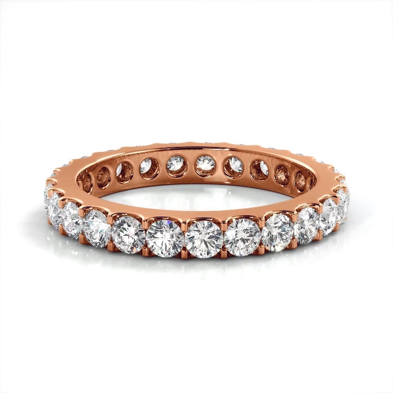 1.5 Carat Round Diamond Shared Prong Eternity Band - Wedding, Anniversary & Bridal Jewelry for Women - Perfect for Engagement Rings & Special Occasions