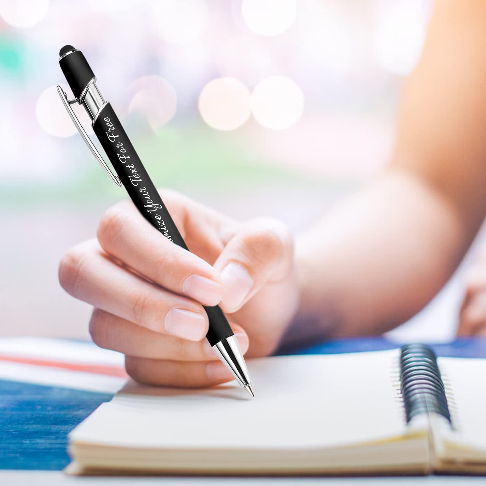500 Pcs Personalized Pens Bulk - Custom Engraved Ballpoint Pens with Stylus Tip for School, Office, Business, Graduation & Anniversaries - Free Name & Text Engraving - 30 Pack Bulk Order - Perfect for Corporate Gifts, Promotional Events & Student Rewards