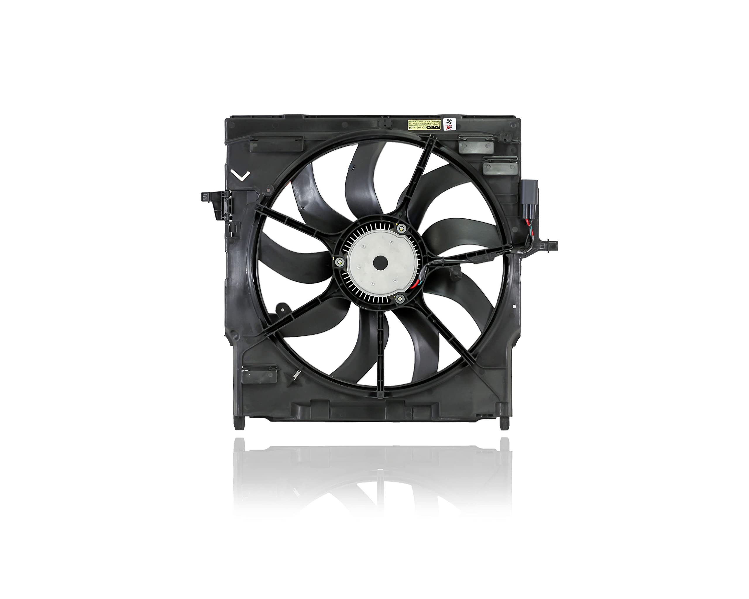 BMW X5 X6 Engine Cooling Fan Assembly - Direct Replacement for 17427634471, Compatible with 2014-2018 BMW X5 3.0L Gas/Diesel, 2016-2018 X5 E-Hybrid, 2015-2018 X6 - Perfect for Engine Overheating Protection & Cooling System Repair