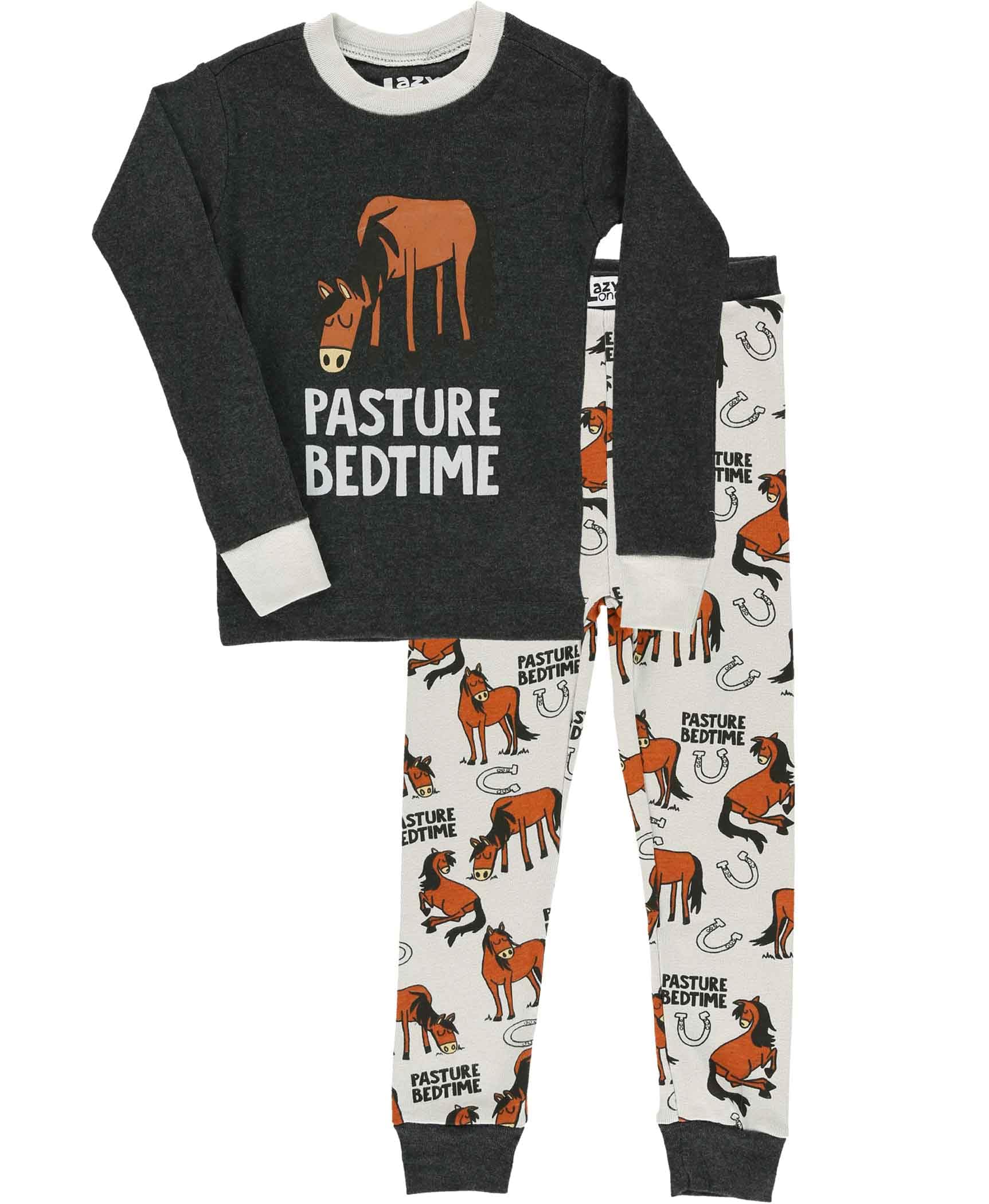 Lazy One Warm Long-Sleeve Pajama Sets for Girls & Boys | Funny Kids' Pajamas | Cozy & Comfortable Sleepwear | Perfect for Winter Nights & Family Movie Time