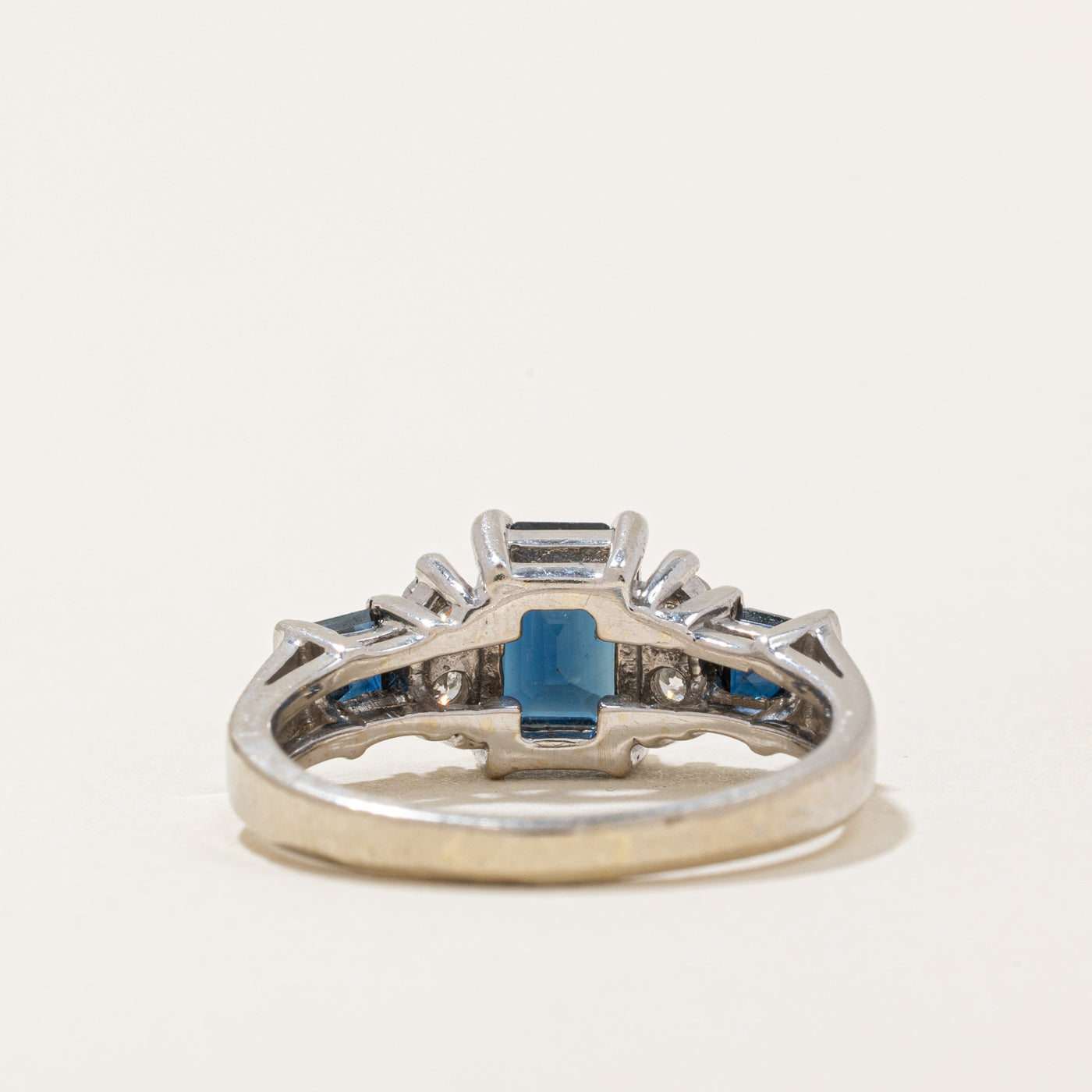 1.25ctw Sapphire & Diamond Ring for Women, 0.16ctw Diamond Accents, Size 5.75 - Elegant Engagement, Wedding & Anniversary Jewelry Gift
