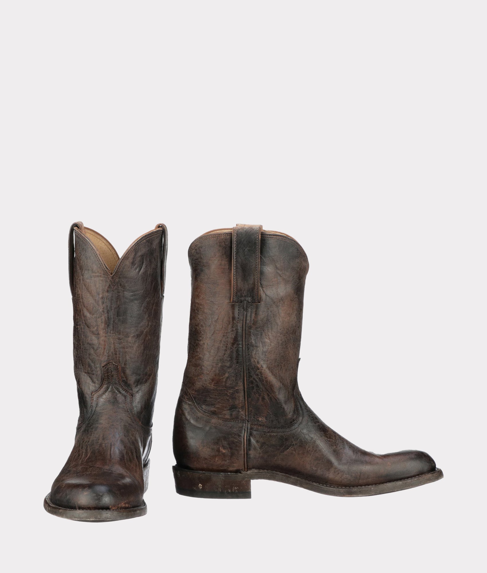 Leadville Roper Cowboy Boots - Genuine Pearl Bone Exotic Leather Western Boots for Men & Women | Perfect for Rodeo, Country Dancing & Western Fashion