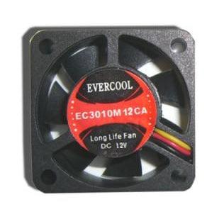 Evercool 30mm x 10mm 12V DC Cooling Fan with 3/4 Pin Connector - High Performance Mini Fan for PC Cooling, Electronics, and DIY Projects