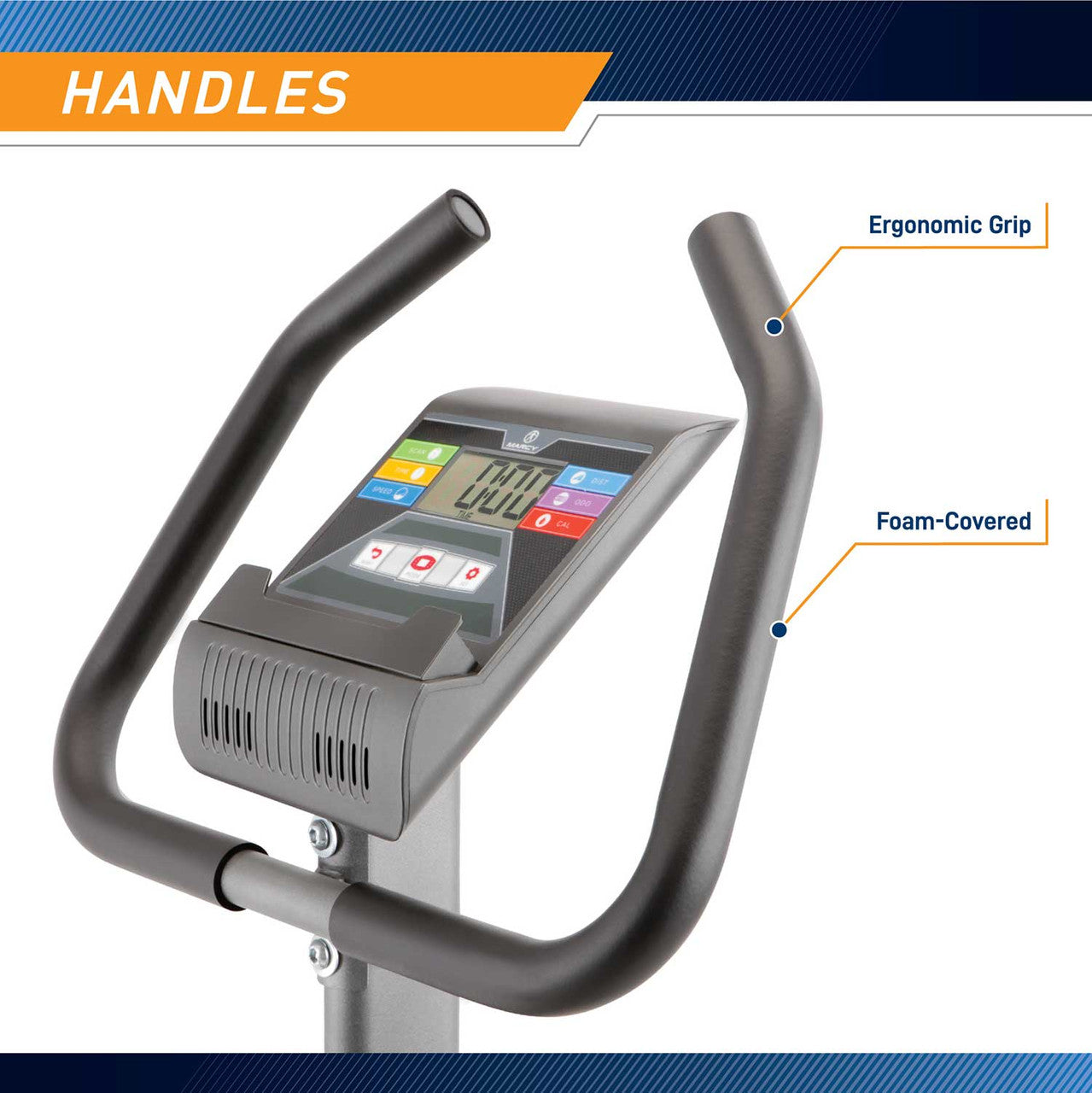 Marcy NS 40504U Magnetic Upright Exercise Bike for Home Gym - Compact Cardio Workout Equipment for Indoor Cycling & Fitness Training