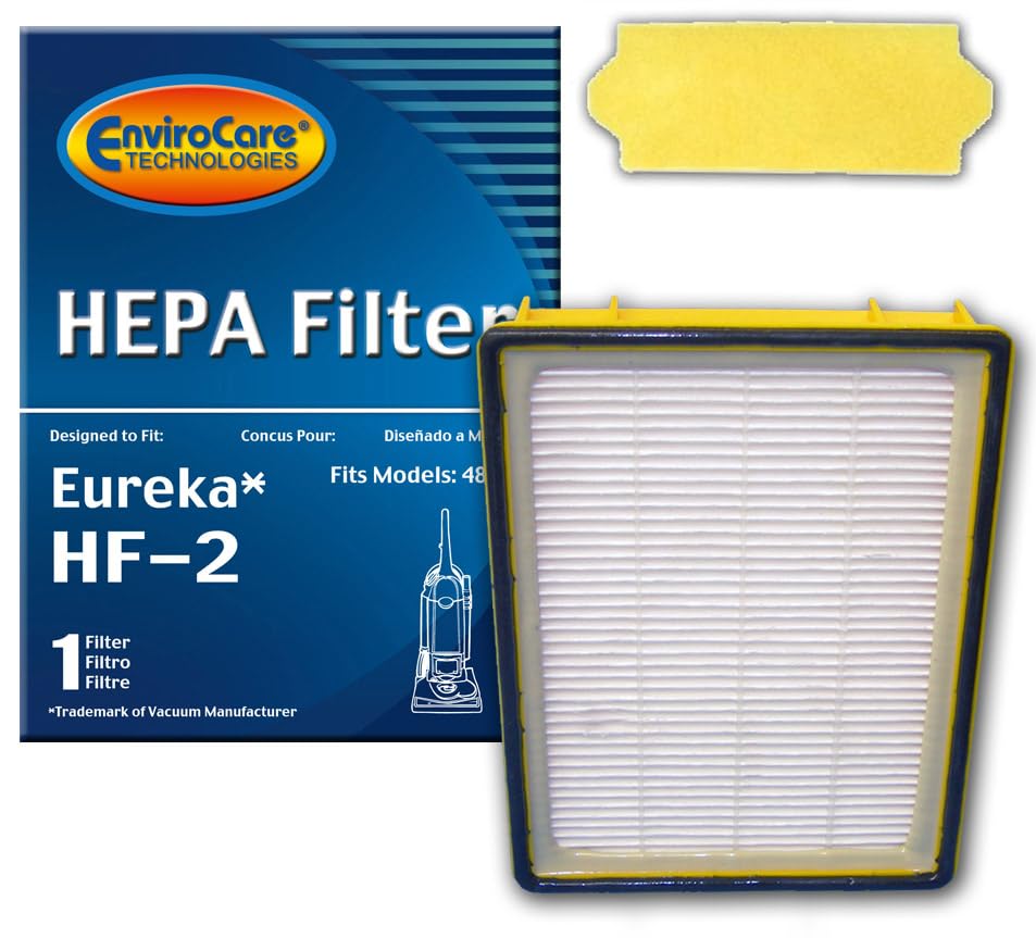 EnviroCare Replacement Filter Set for Eureka Boss Vacuum - 1 Foam Filter (70082) & 1 HEPA Filter (HF-2) | Perfect for Home Cleaning & Allergen Reduction