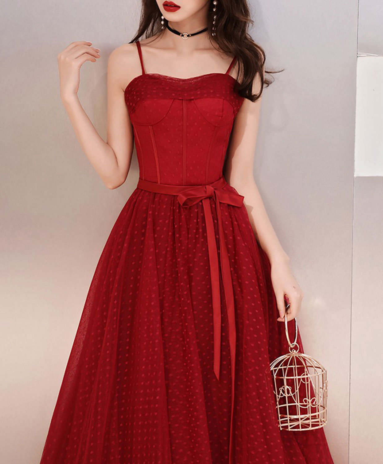 Elegant Burgundy Tulle Lace Long Prom Dress | Formal Evening Gown for Women | Perfect for Homecoming, Wedding Guest & Special Occasions