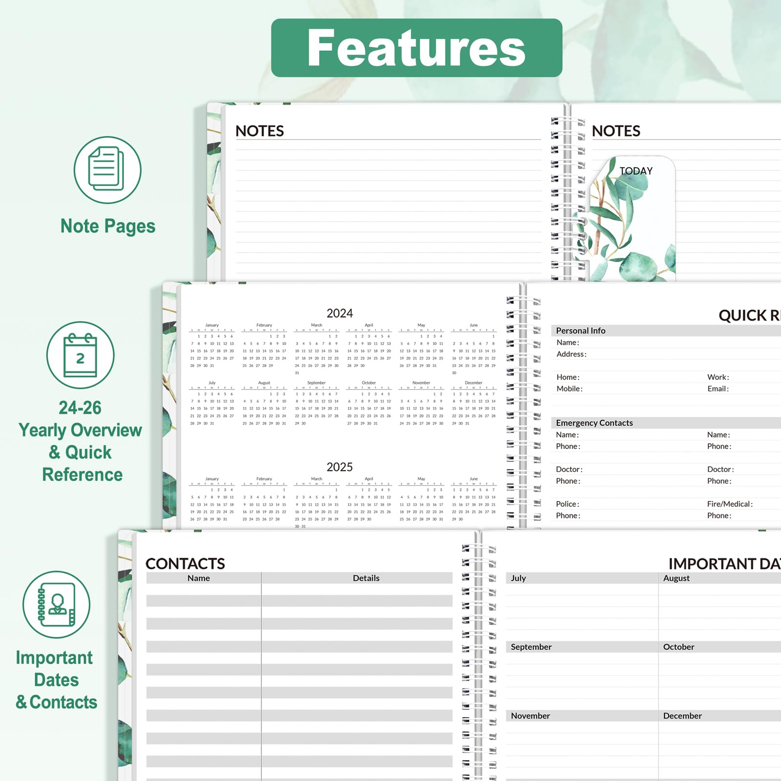 **SUNEE 2024-2025 Academic Planner – 17-Month Appointment Book (8.5