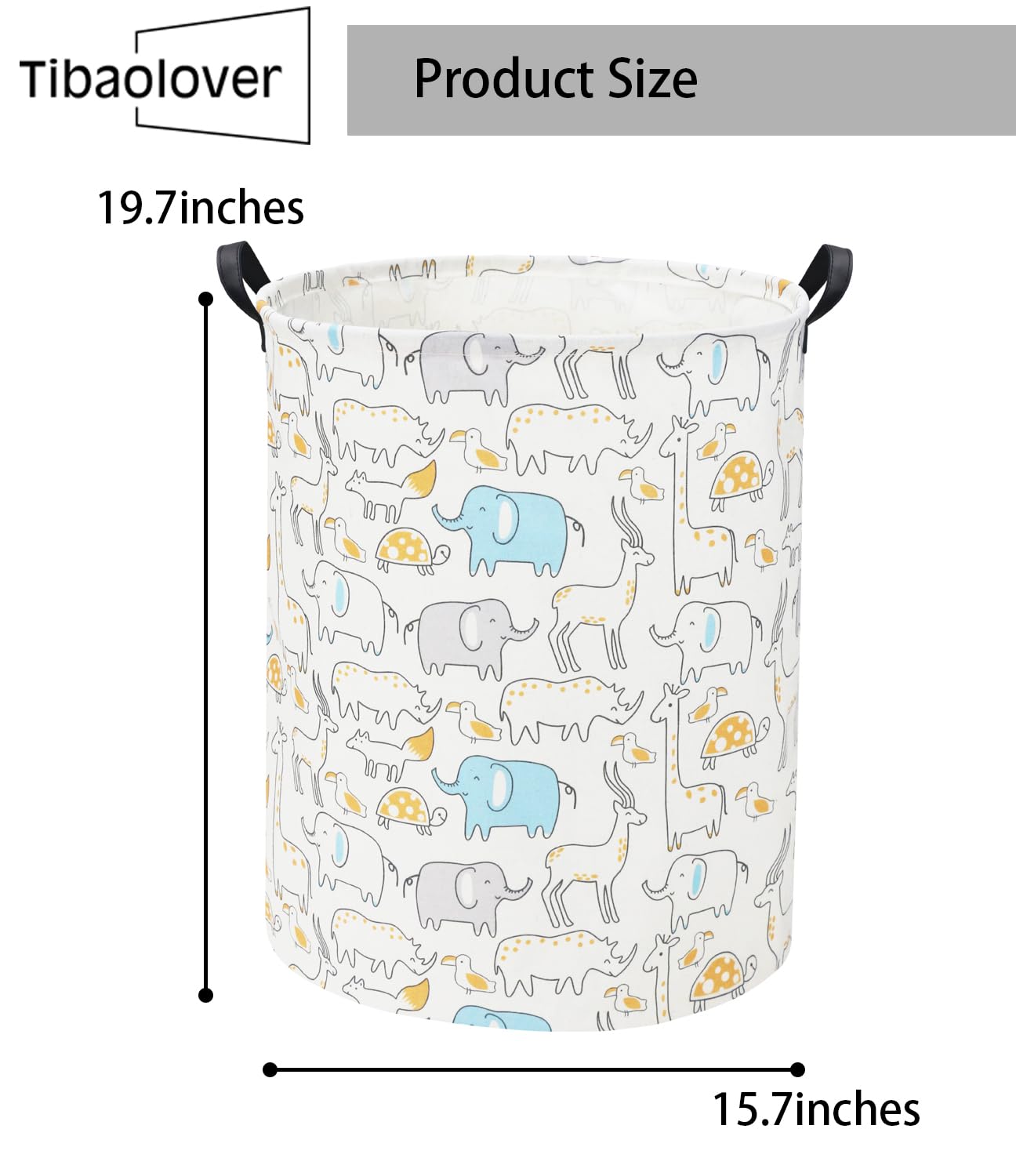 Animal-Themed Baby Laundry Basket & Toy Storage Bin - Nursery Hamper for Boys Room Decor, Baby Shower Gift for Bedroom & Bathroom Organization | Perfect for Kids' Room, Playroom & Daycare Storage