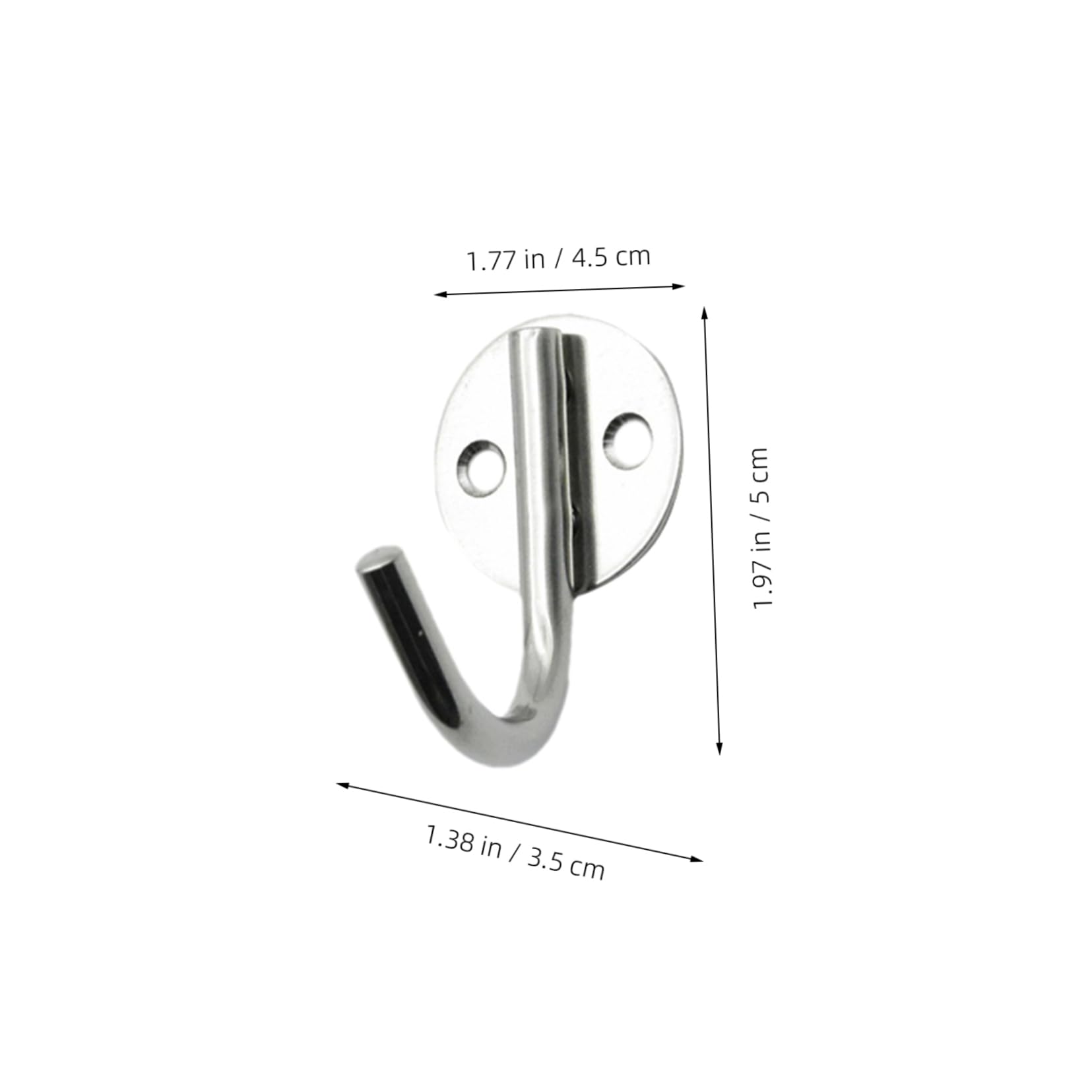 Stainless Steel Bathroom Wall Hooks - 3 Pack Heavy Duty Hangers for Towels, Robes & Coats - Rustproof Utility Hooks for Home, Kitchen, Garage & Dorm Organization