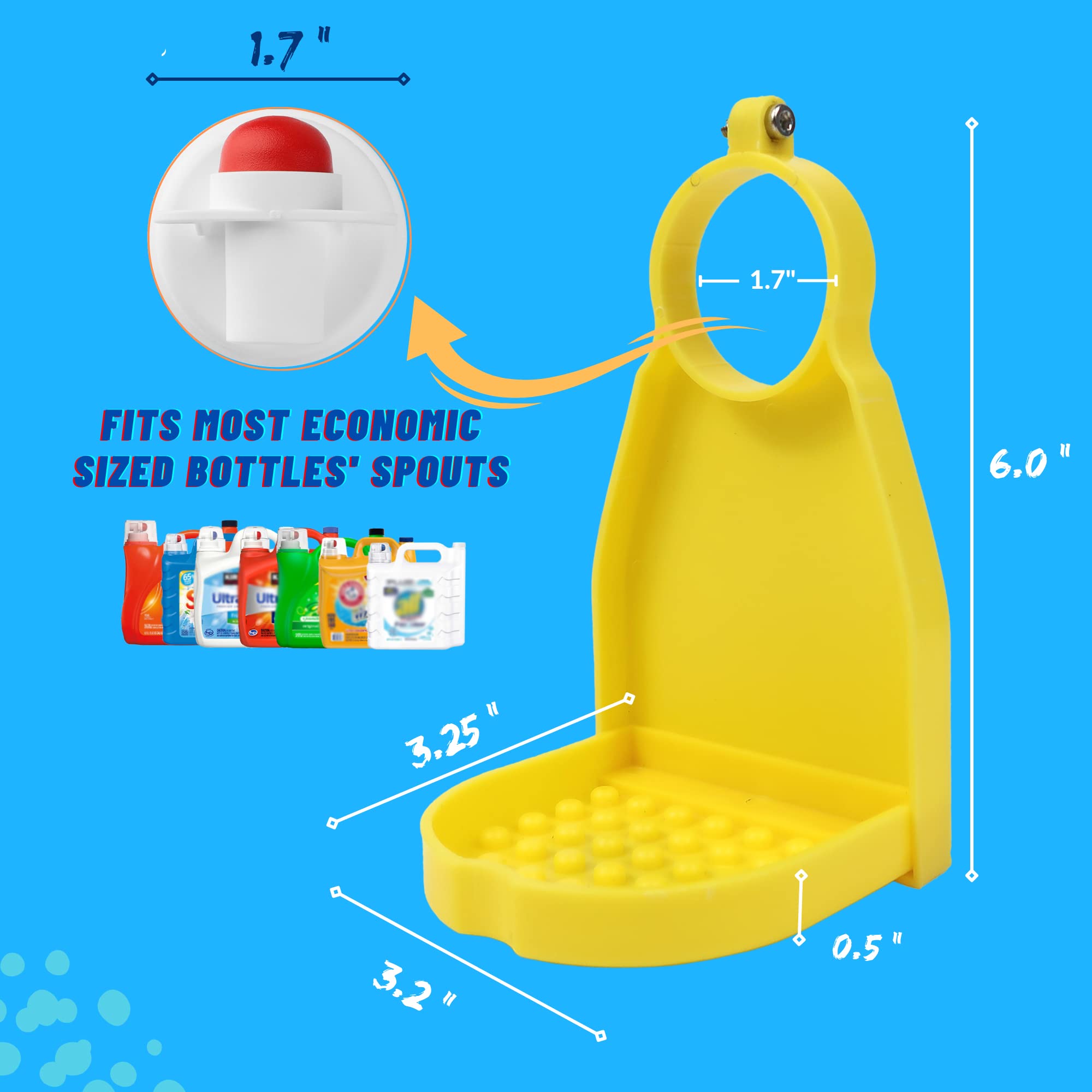 Foldable Laundry Detergent Tray Catcher - No Spill Drip Cup Holder for Organized Laundry Room | Perfect for Top-Load Washers & Small Spaces