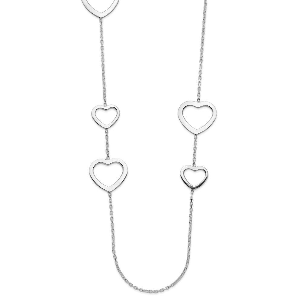 925 Sterling Silver Polished Love Heart Pendant Necklace - 24 Inch Dainty Jewelry Gift for Women, Girlfriend, Wife | Valentine's Day, Anniversary, Birthday Gift Idea | Perfect for Date Night, Romantic Occasions & Everyday Wear