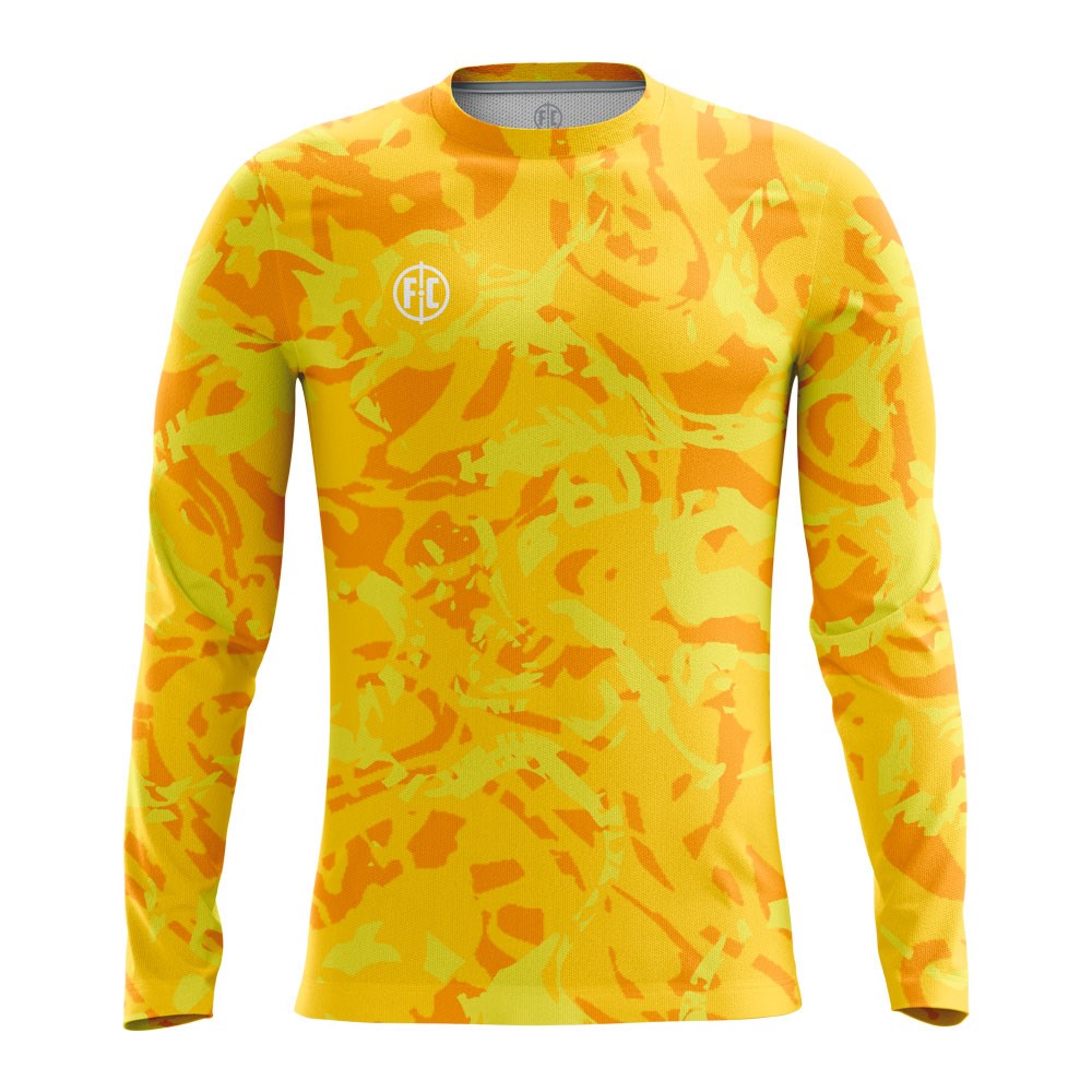 FC Bushcraft GK Jersey - High-Quality Yellow Goalkeeper Shirt for Soccer & Outdoor Training - Perfect for Matches, Practice & Sports Enthusiasts