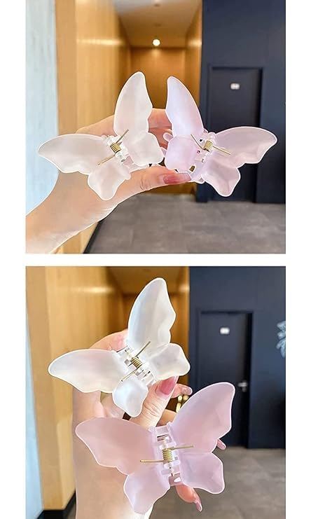 5-Piece Mini Butterfly Hair Clips - 2.63 Inch Cute Hair Claws & Barrettes for Women & Girls - Sweet Simple Hair Accessories for School, Parties & Everyday Styling