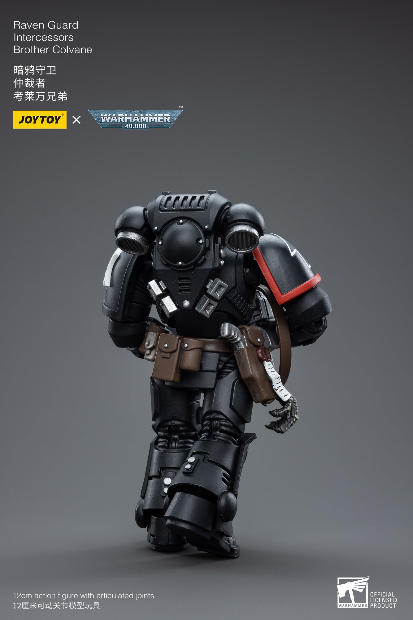 JOYTOY 1/18 Scale Warhammer 40K Raven Guard Intercessors Brother Colvane Action Figure - Collectible Miniature for Tabletop Gaming & Display