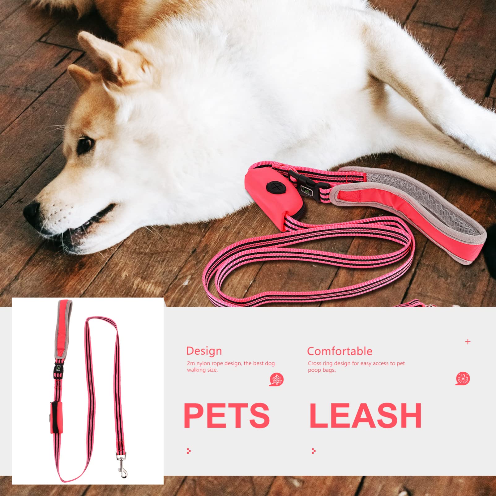Durable Dog Training Leash - Heavy Duty Pet Leash for Puppy Pulling, Walking & Safety | Adjustable Reflective Dog Lead for Outdoor Activities, Hiking & Obedience Training