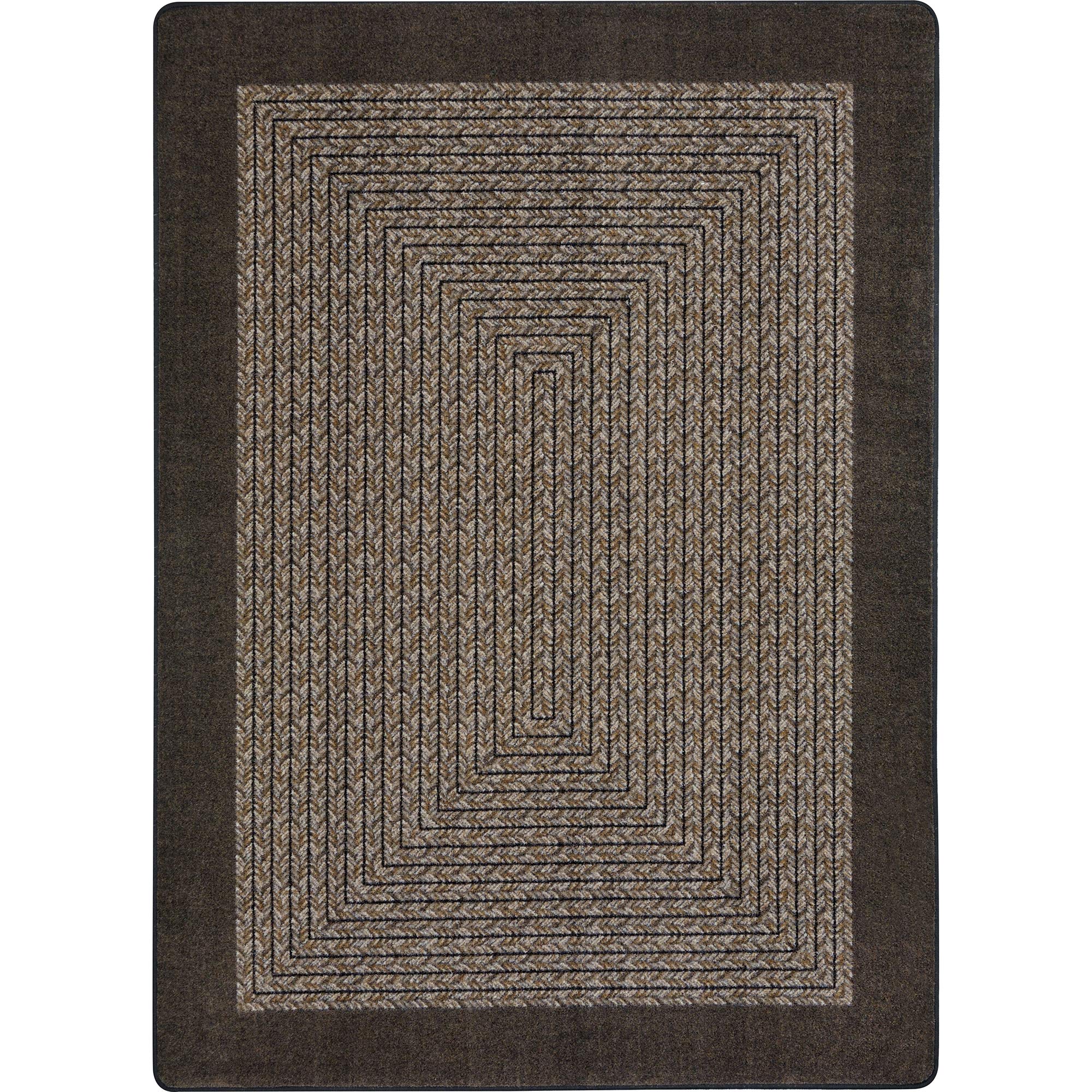 Joy Carpets Like Home Chocolate Brown Area Rug 5'4
