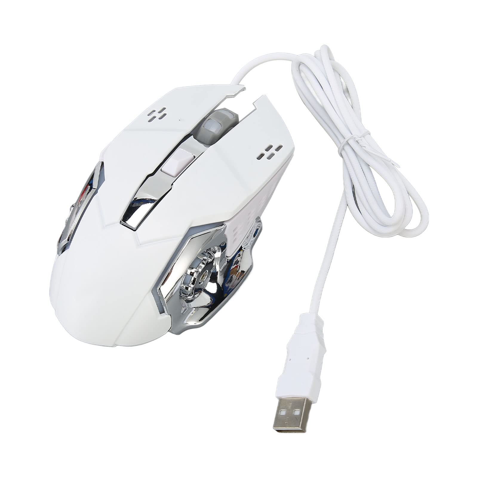 Wired Gaming Mouse with 4 Adjustable DPI Speed Switches, 6 Buttons, Skin-Friendly USB RGB Mouse - Reduces Hand Sweat for PC & Laptop Gaming - Perfect for FPS, MOBA & Office Work