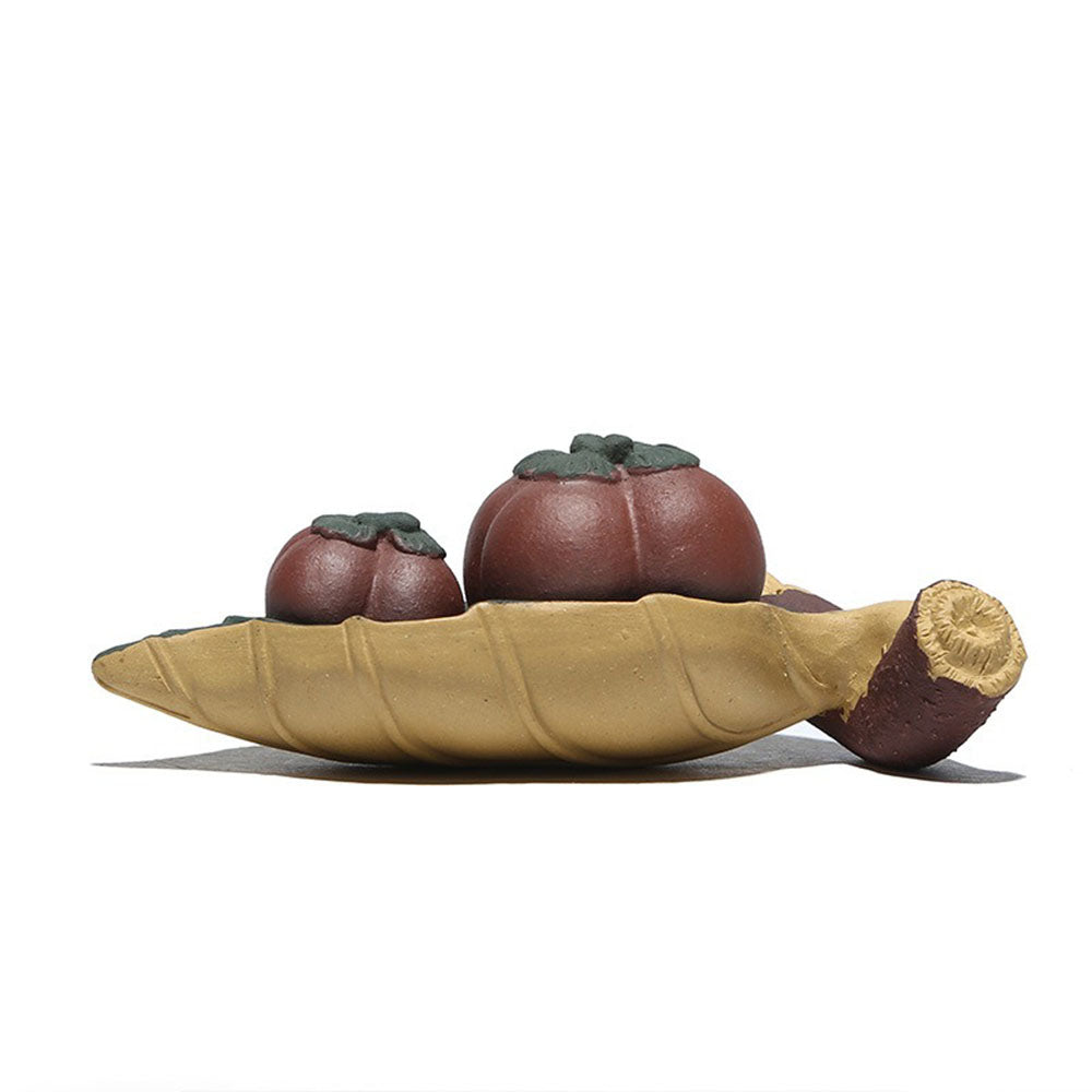 Yixing Clay Persimmons Tea Pet - Handmade Ceramic Tea Companion for Gongfu Tea Ceremony | Perfect Gift for Tea Lovers | Enhance Your Tea Brewing Experience