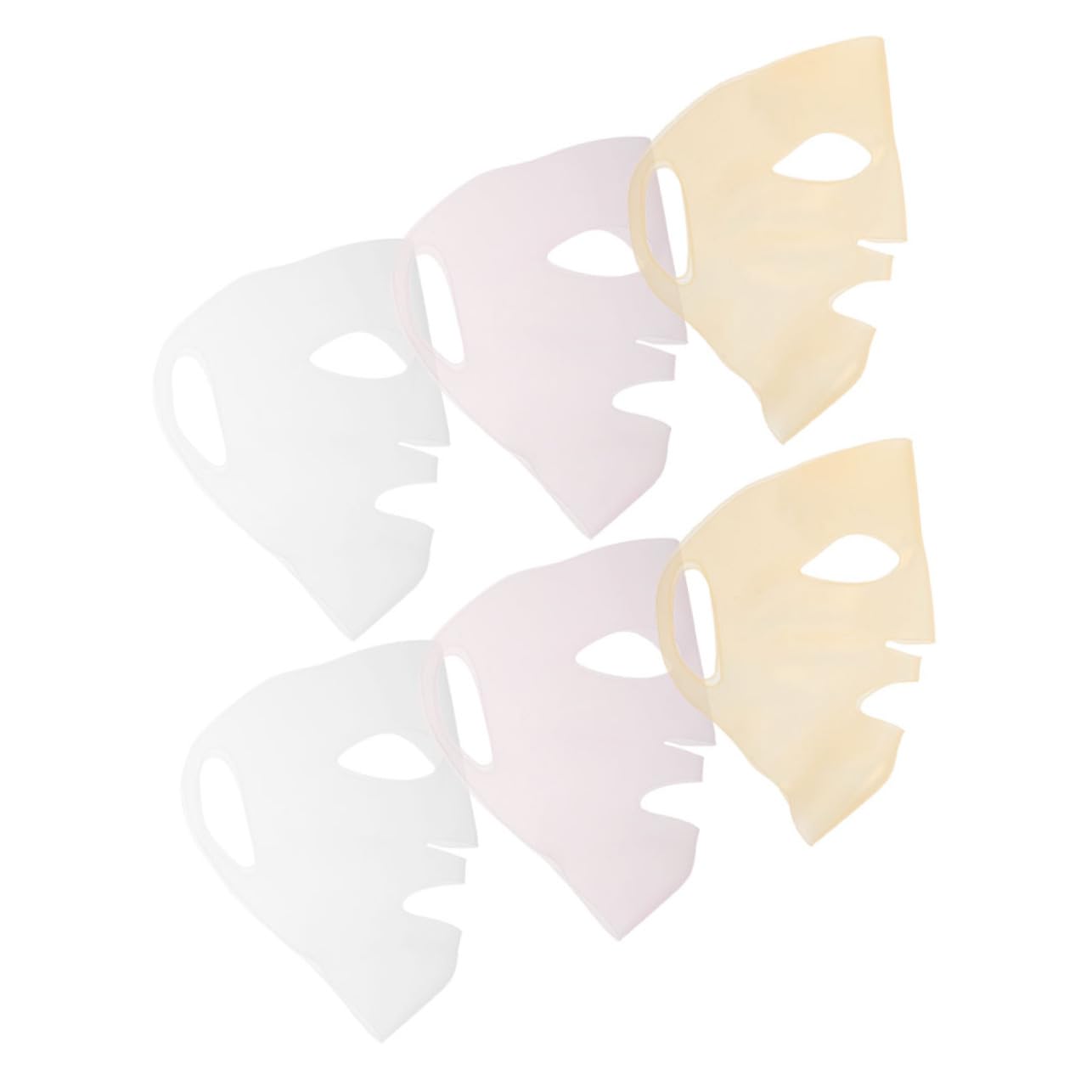 6-Piece Reusable Facial Mask Set - Sleep, Forehead, Lip & Brow Collagen Skincare Mask for Overnight Beauty Treatment | Hydrating Jelly Face Cover for Nighttime Skin Care Routine