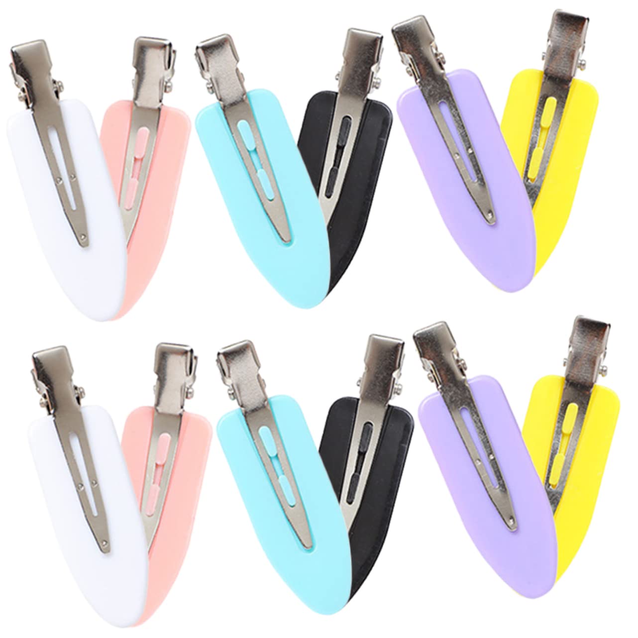 FRCOLOR 60pcs Drop Shape Hair Clips - Alligator Hair Barrettes for Women, No Bend No Dent Flat Styling Hair Accessories | Perfect for Salon, Bridal, Party & Everyday Hairstyling